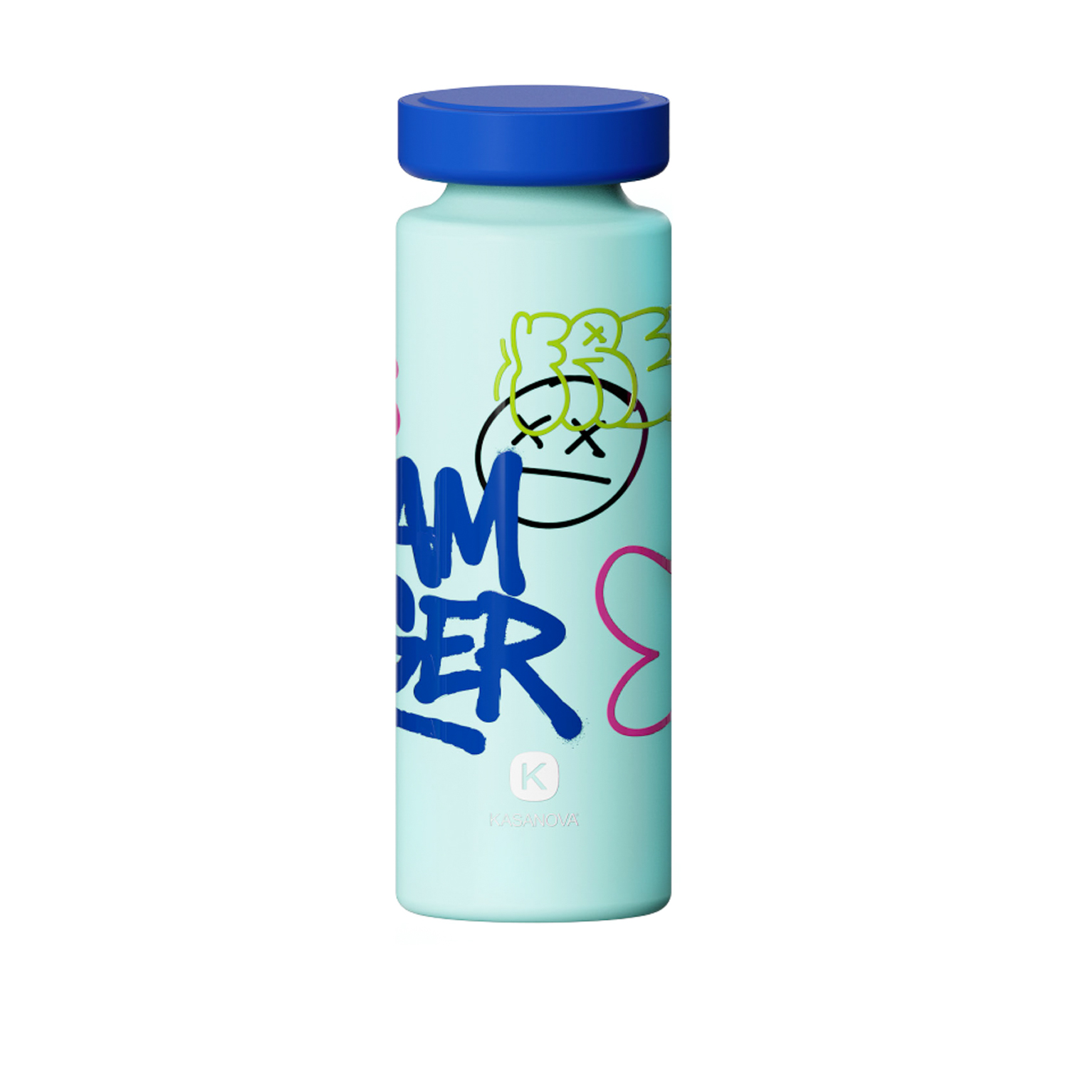Bottiglia termica 500 ml azzurra Graffiti Collection
