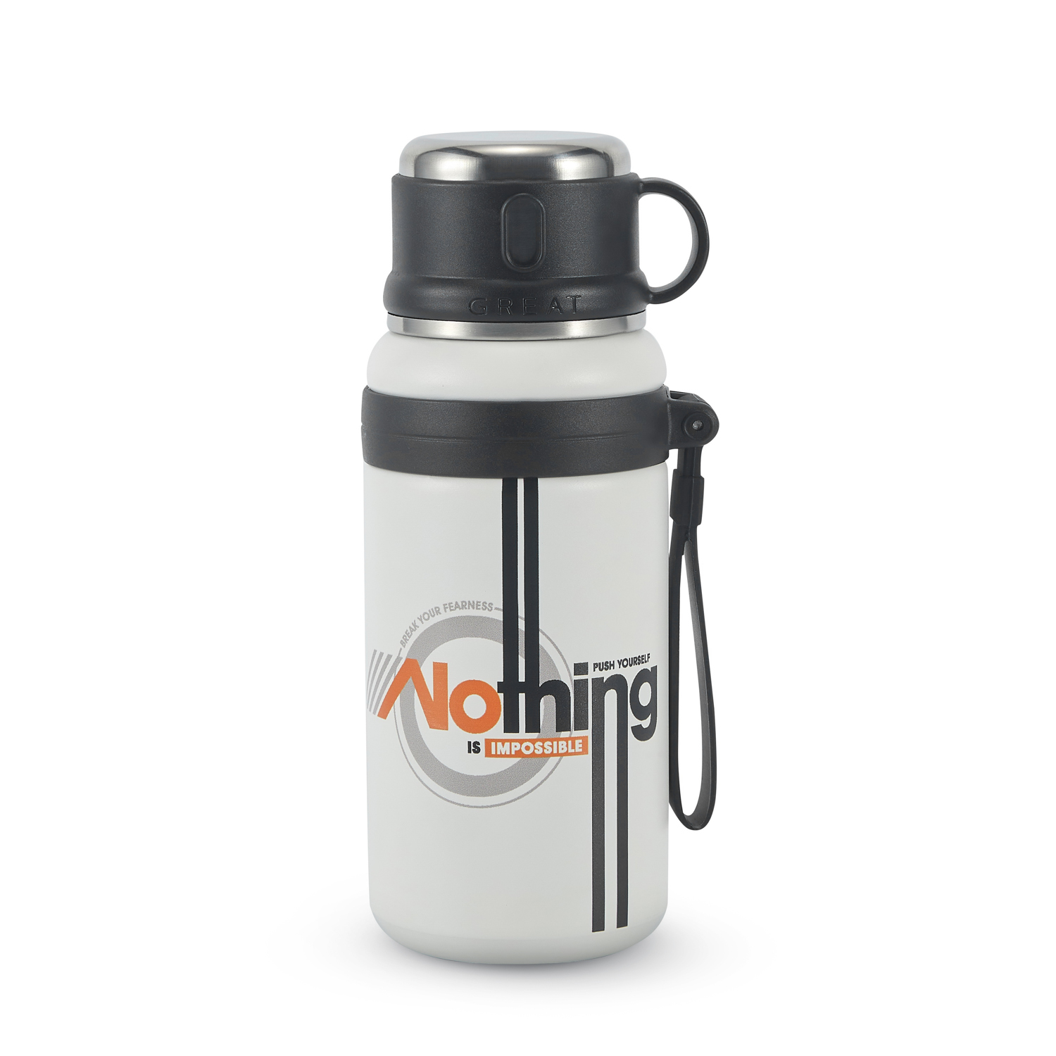 Thermos 600 ml Moty Collection bianco nero