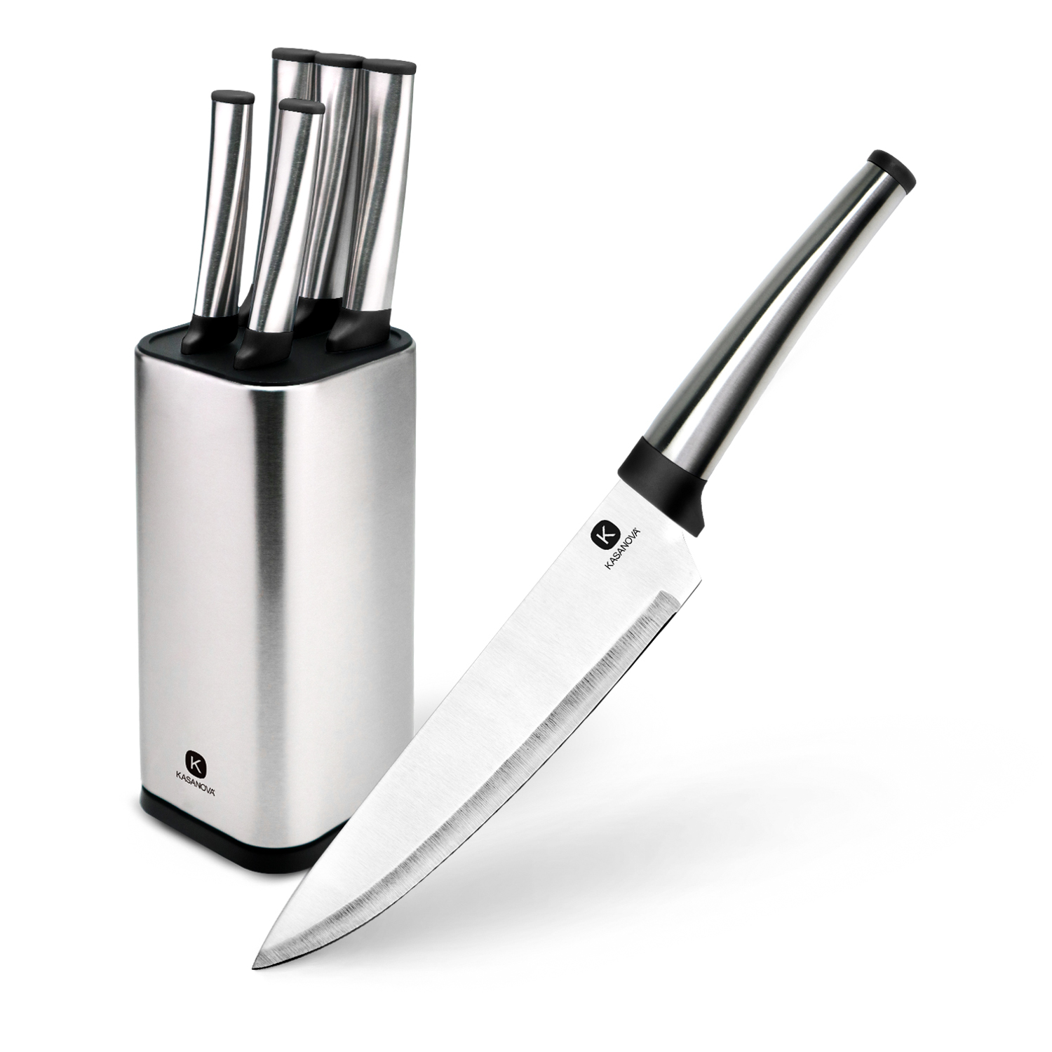 Ceppo 6 coltelli acciaio inox