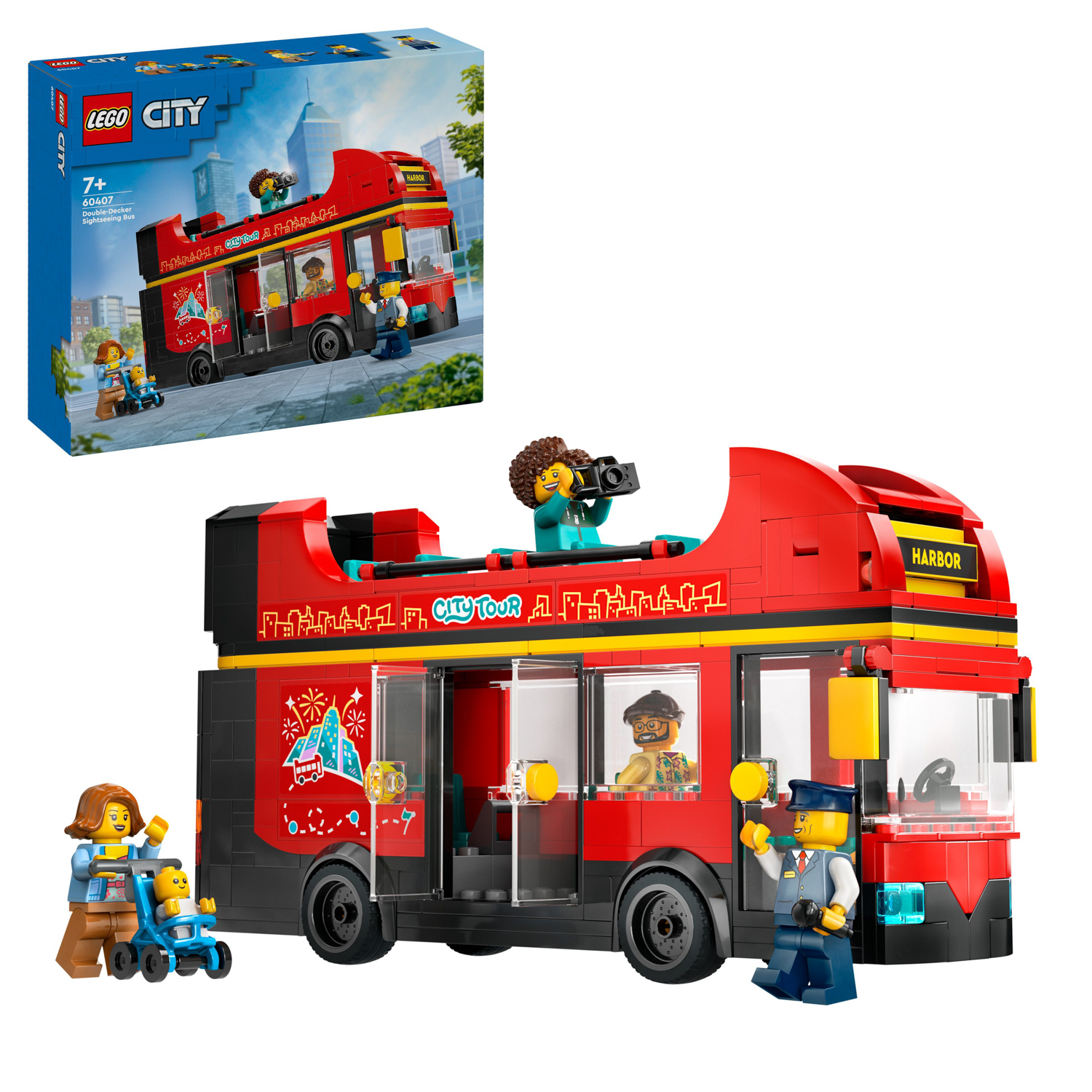 Autobus turistico rosso a due piani Lego City