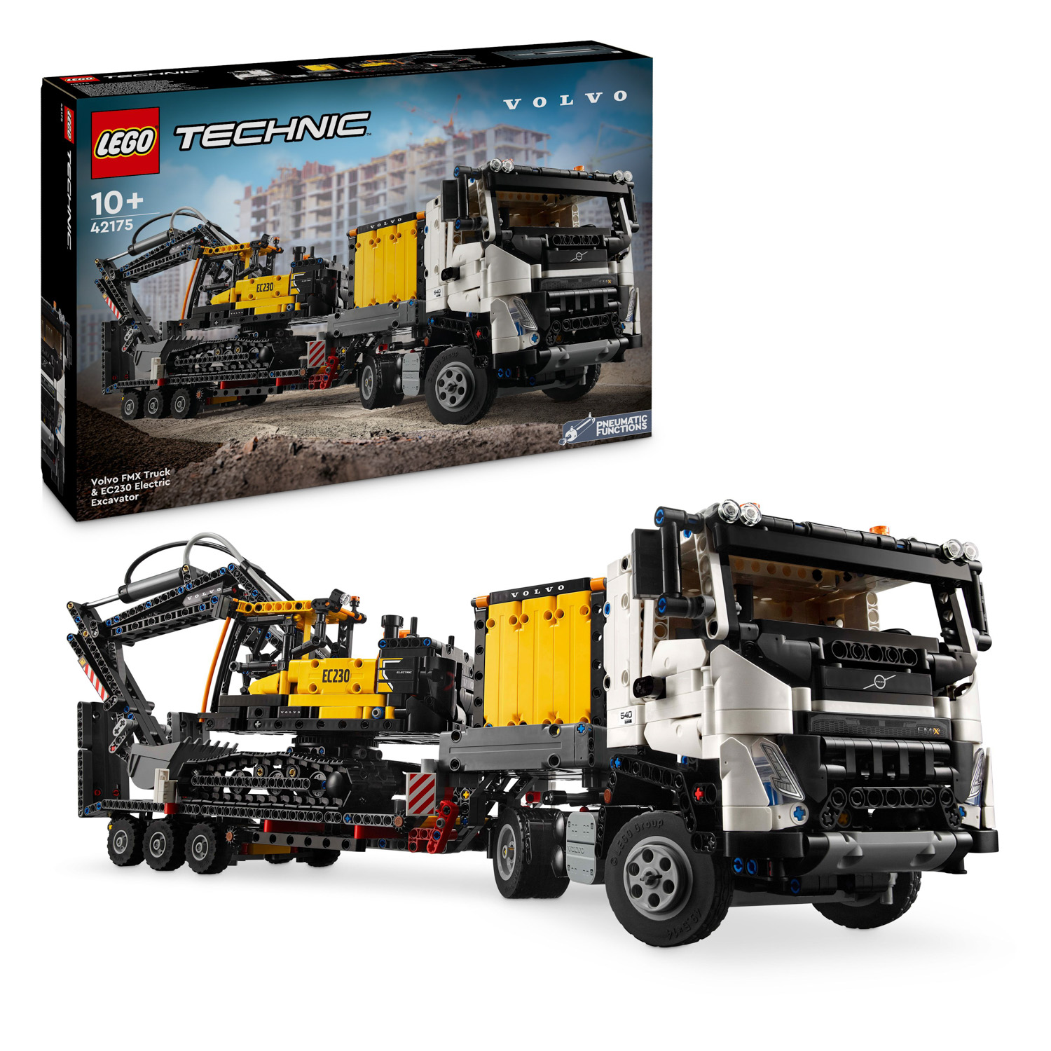 Autocarro Volvo FMX ed Escavatore elettrico EC230 Lego Technic