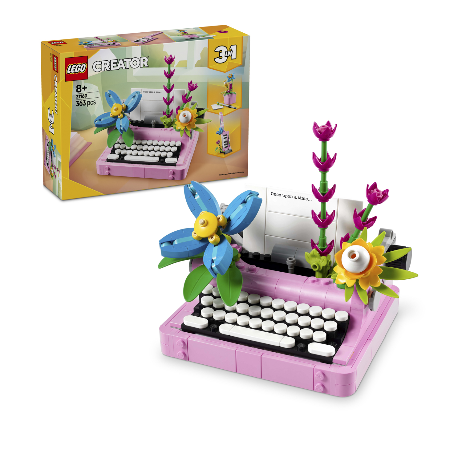 Macchina da scrivere con fiori Lego Creator 3 in 1
