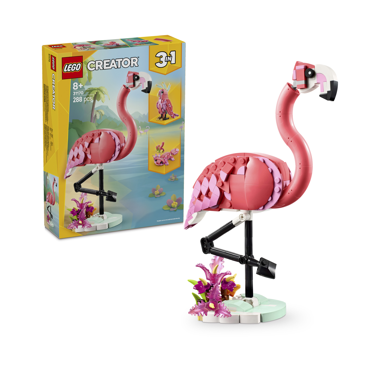 Fenicottero rosa Lego Creator 3 in 1