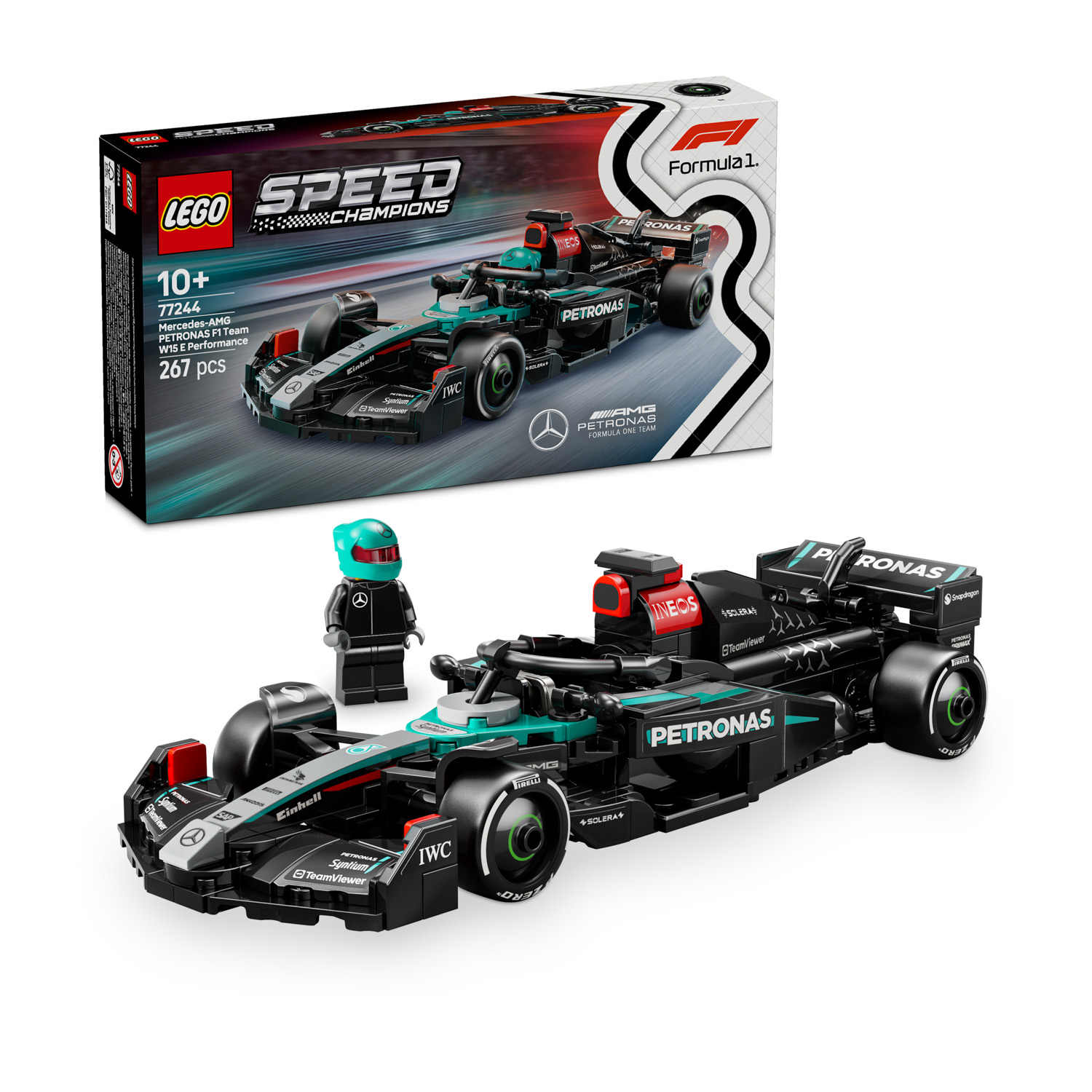 Auto da corsa Mercedes AMG F1 W15 - Lego Speed Champions