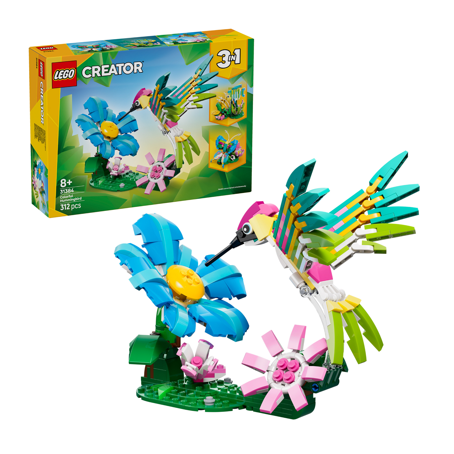Colibrì variopinto animali selvatici Lego