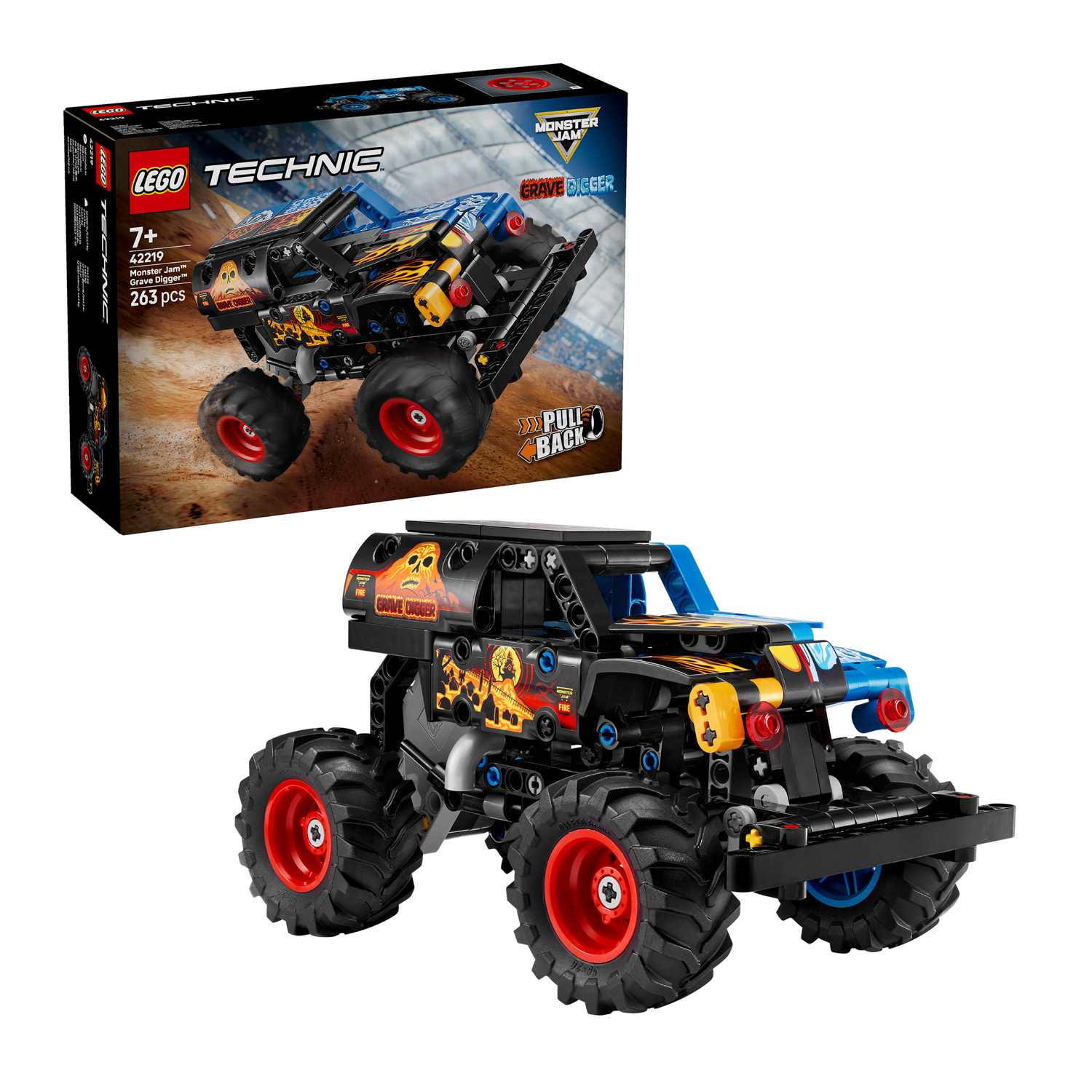 Grave Digger Monser Jam fuoco e ghiaccio Lego