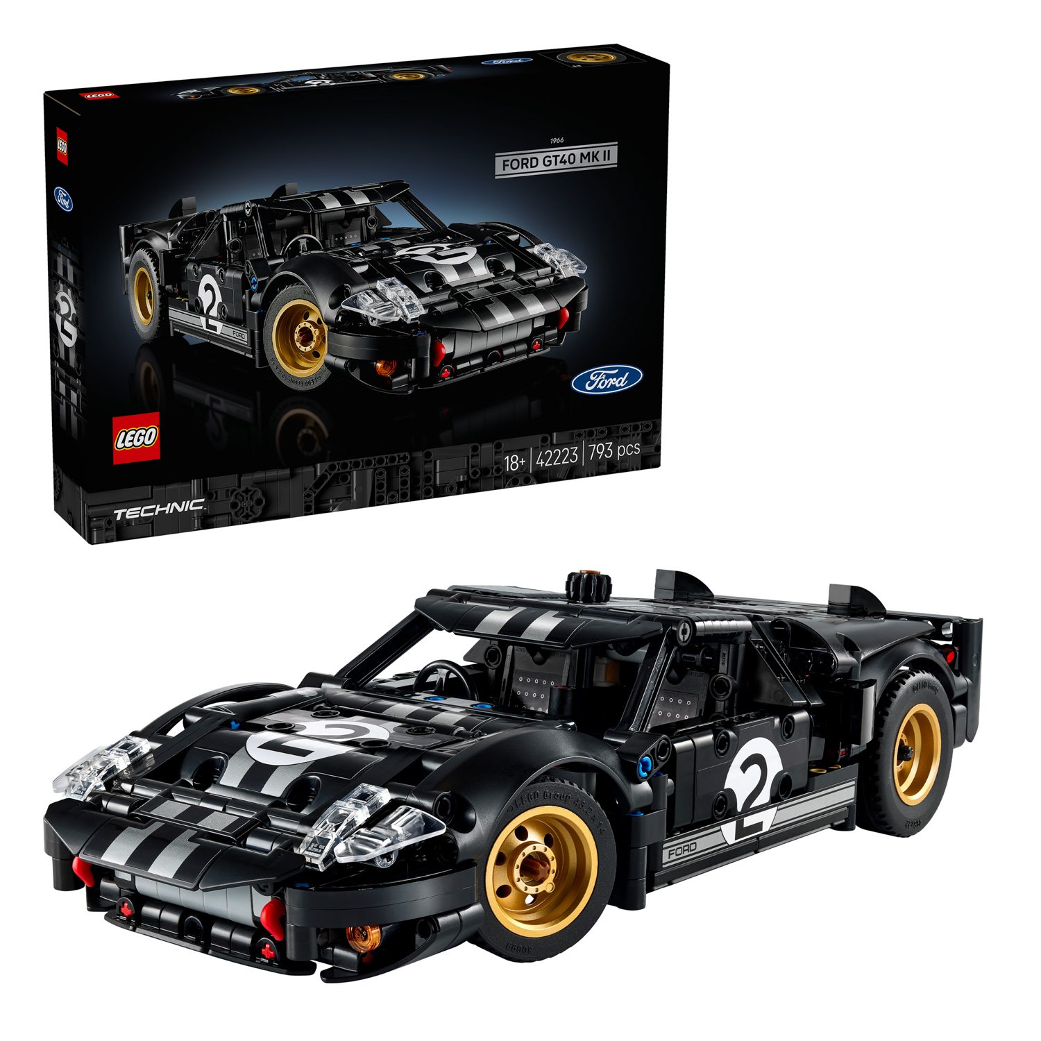 Auto da corsa Ford GT40 MKII 1966 Lego