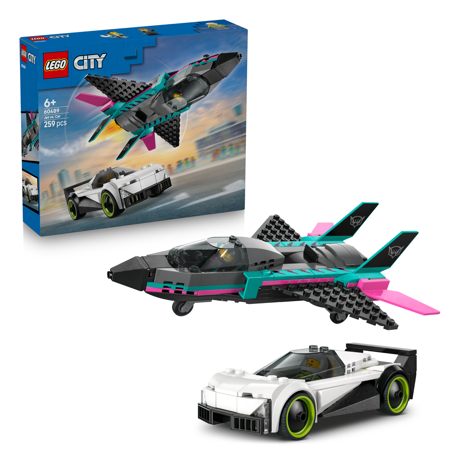 Jet contro Auto sportiva Lego