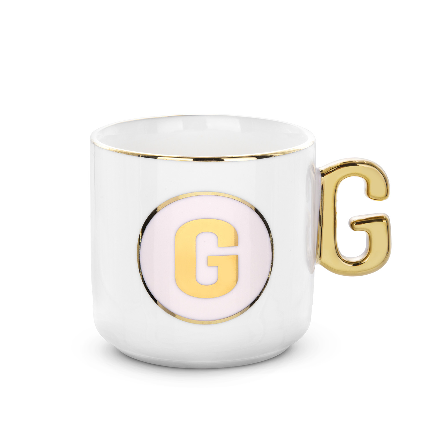 Tazza lettera G con manico oro 360 ml