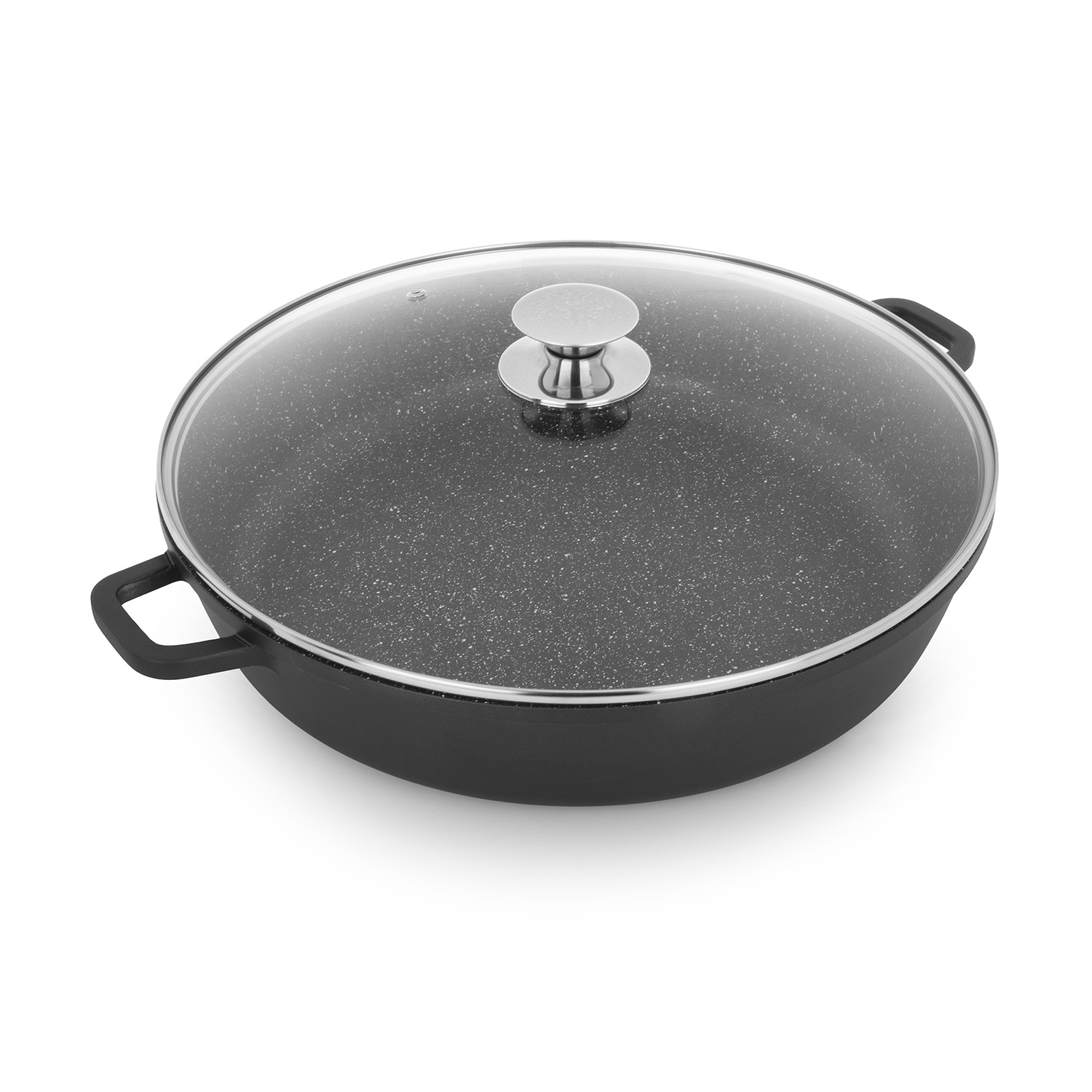 Tegame 36 cm con Coperchio: Ideale per Grandi Cotture