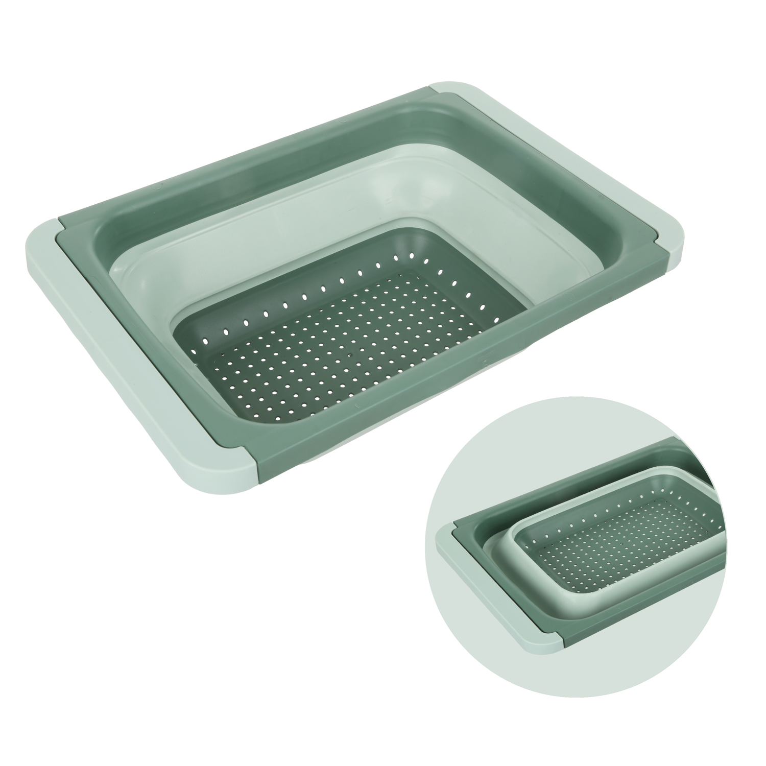 Altri Brand Scolapasta Salvaspazio Rettangolare Manici Allungabili No Colore