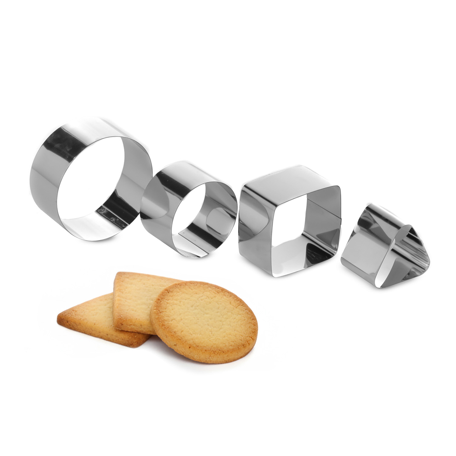 Set coppapasta in metallo, 4 pezzi