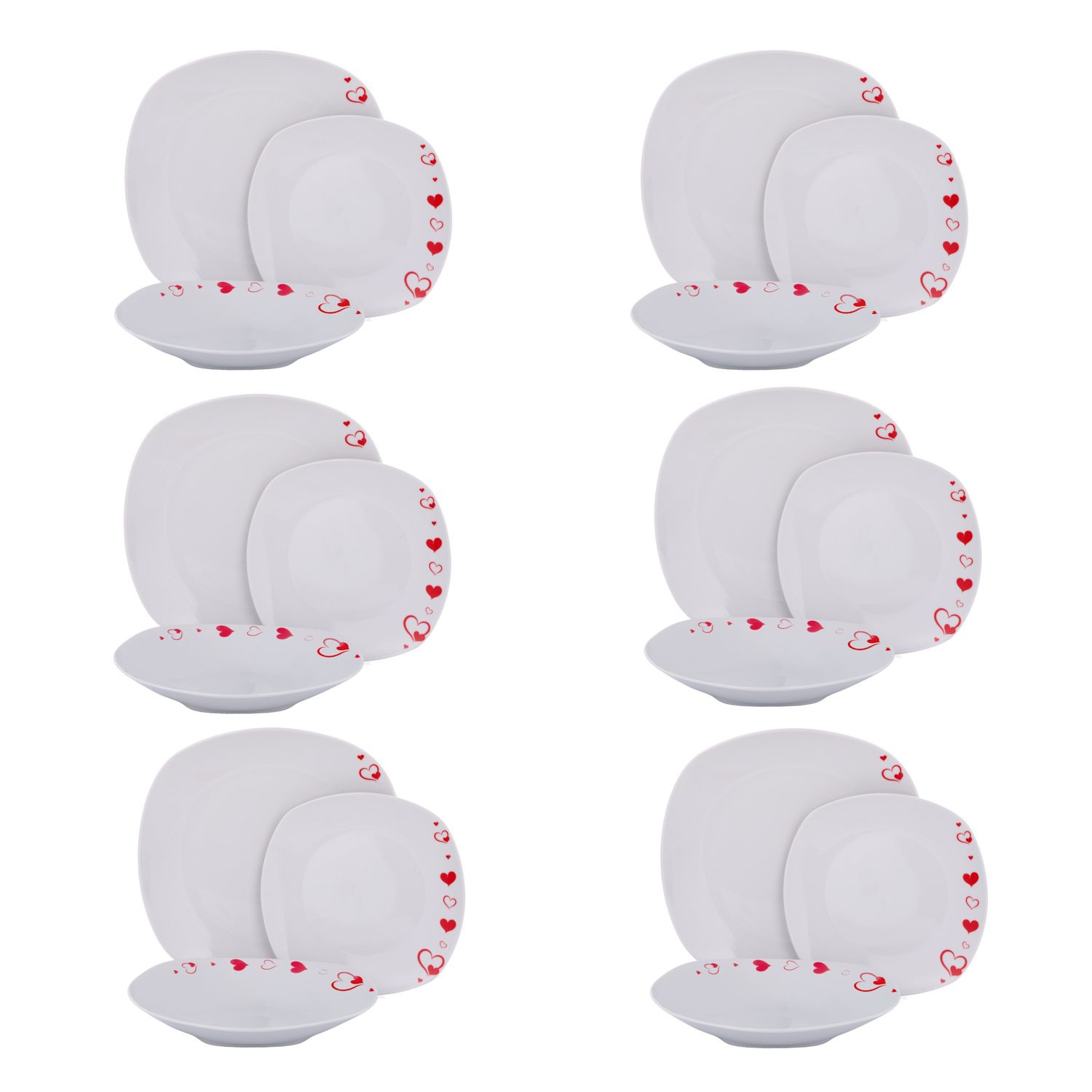 Servizio piatti In ceramica, 18 pezzi