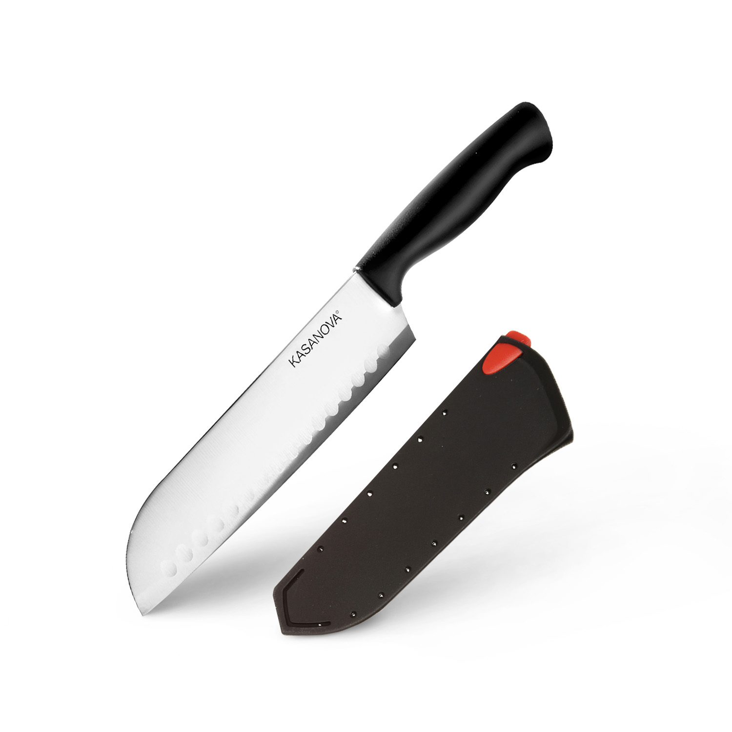 Coltello santoku con affilatore Sharpy