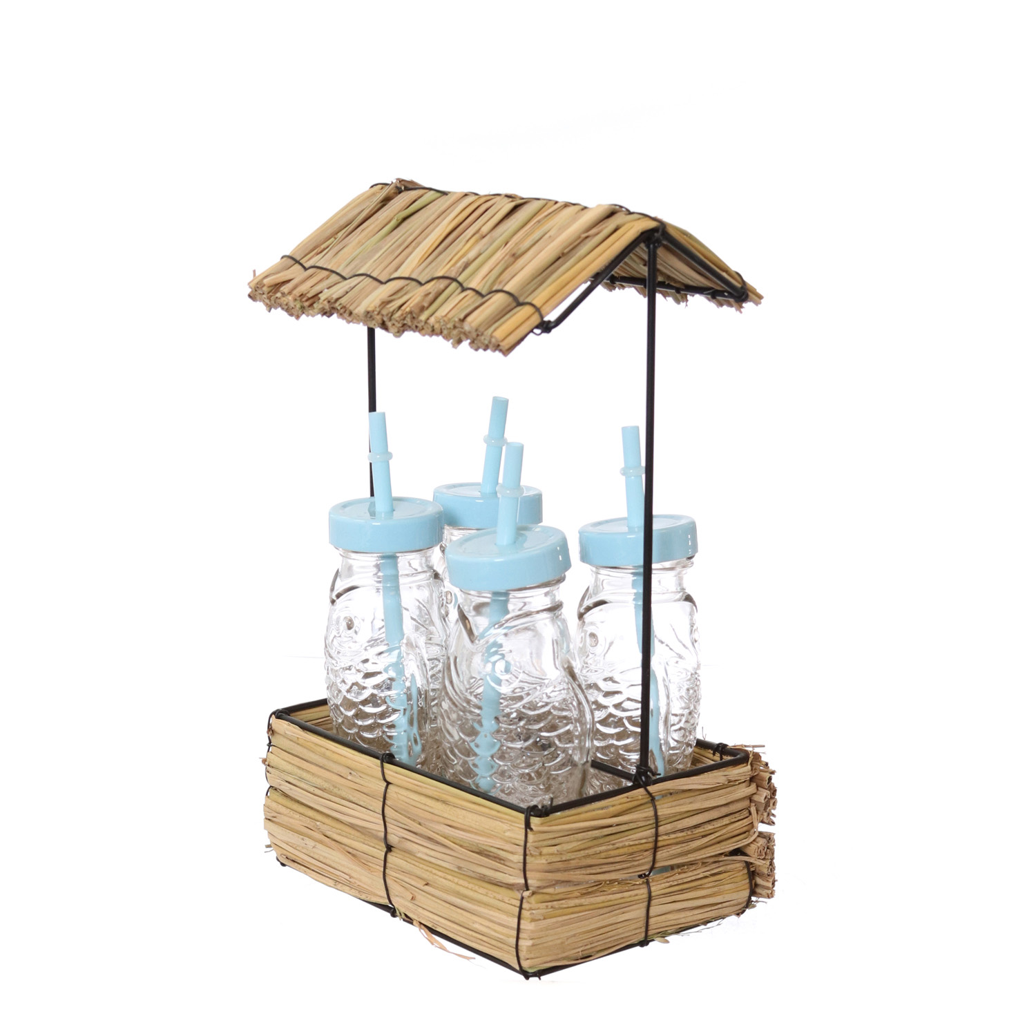 Set barattoli 4 pezzi e stand