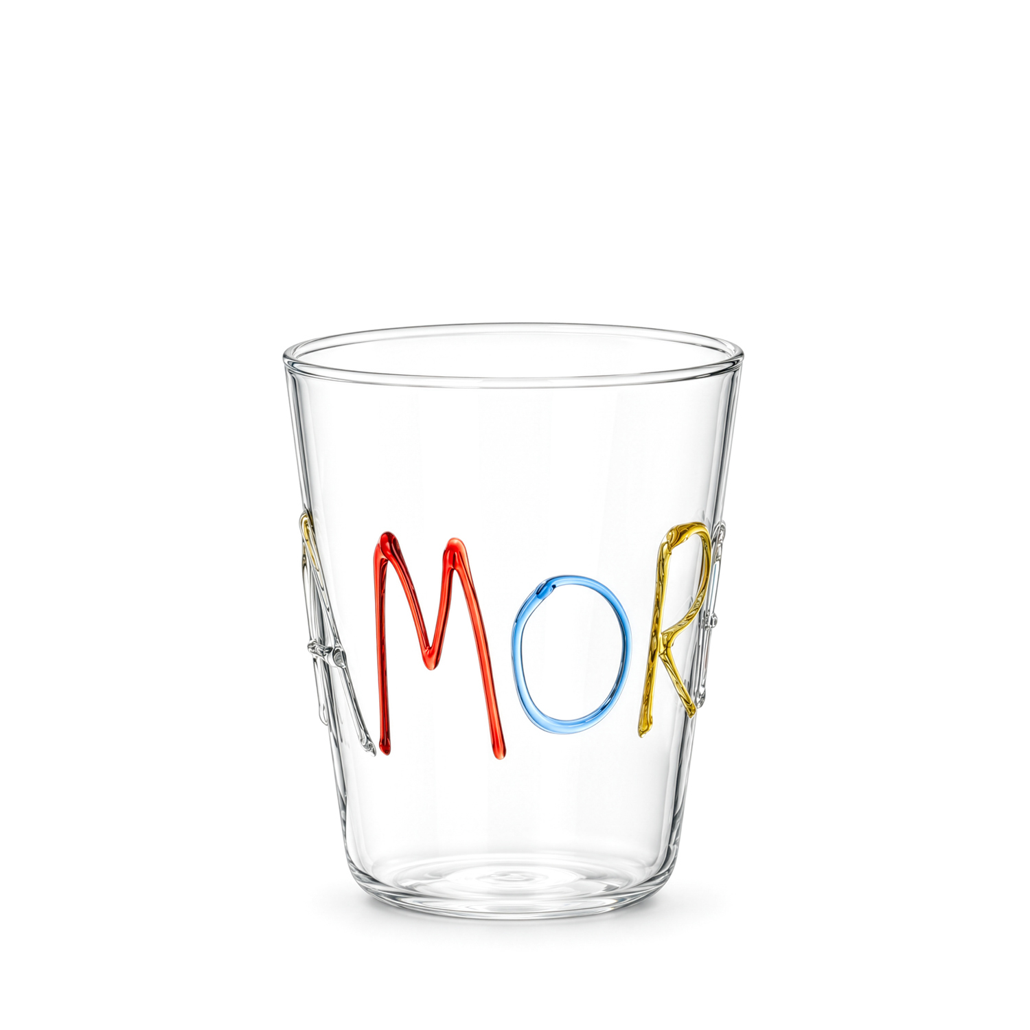 Bicchiere scritta Amore in vetro borosilicato, da 380 ml