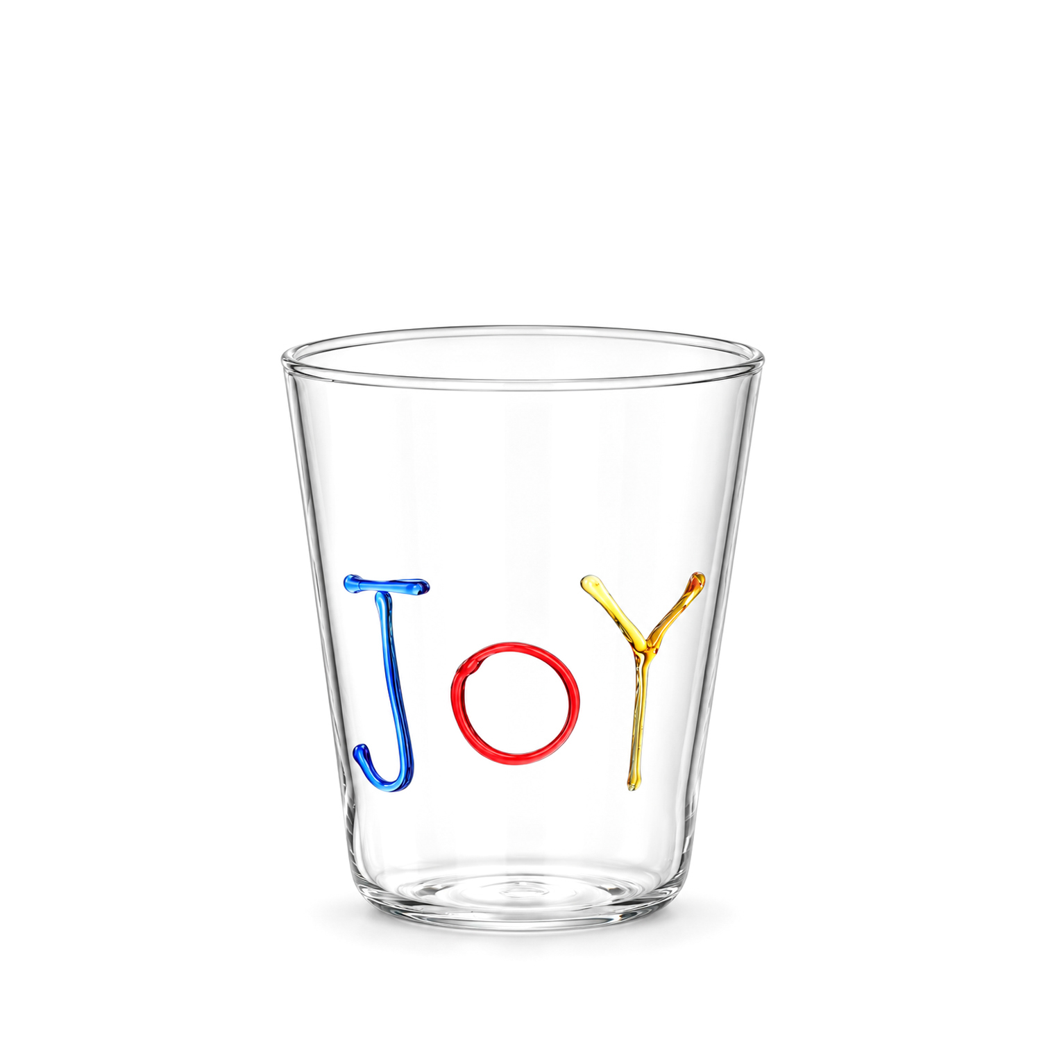 Bicchiere scritta Joy in vetro borosilicato, da 380 ml