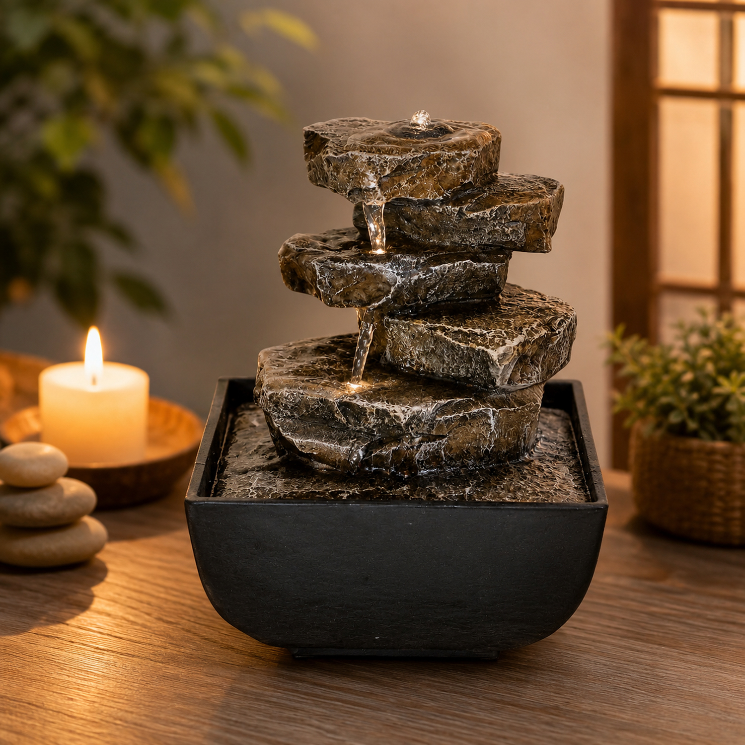 Fontana elettrica zen 13,3x17,5x13,3 cm