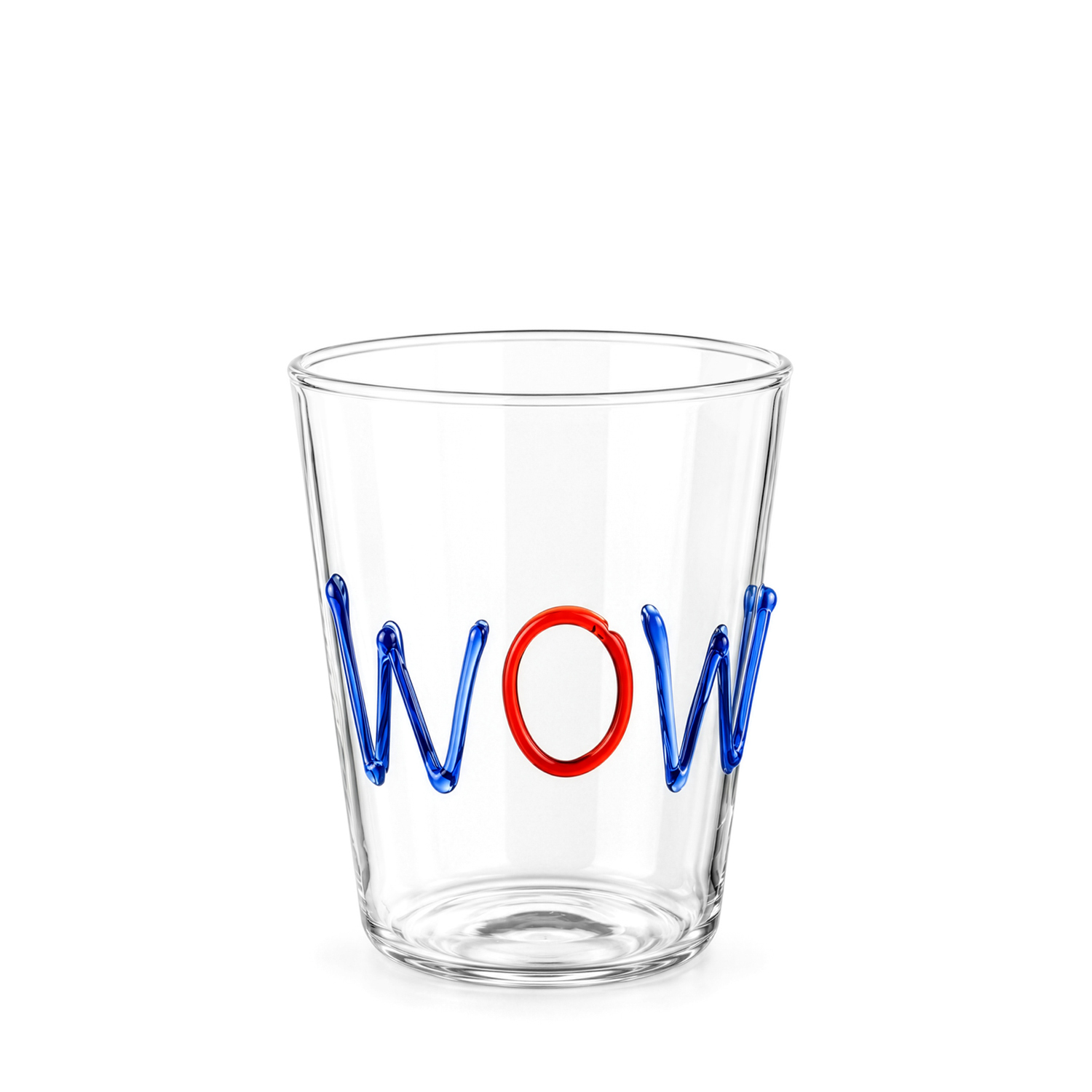 Bicchiere scritta Wow 380 ml in vetro borosilicato