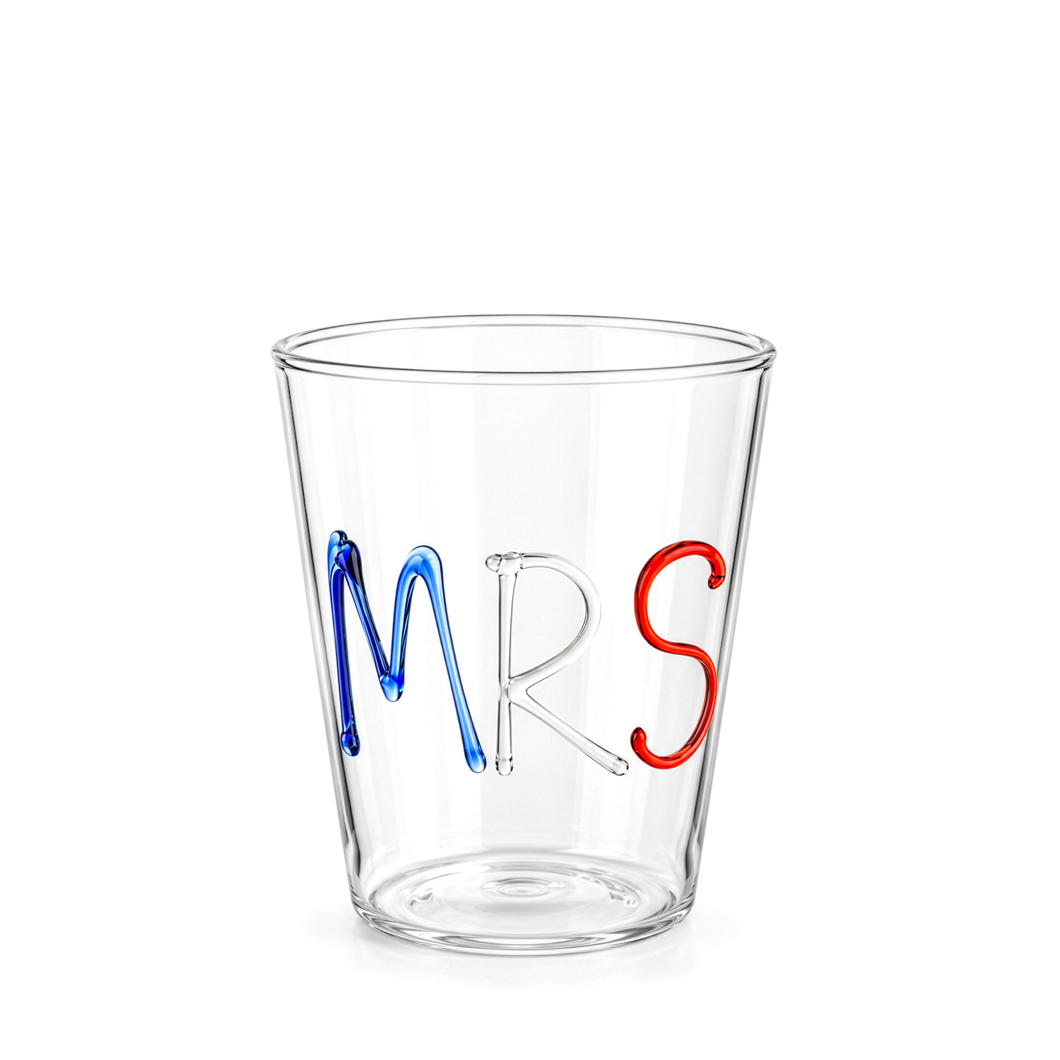 Bicchiere scritta Mrs 380 ml in vetro borosilicato