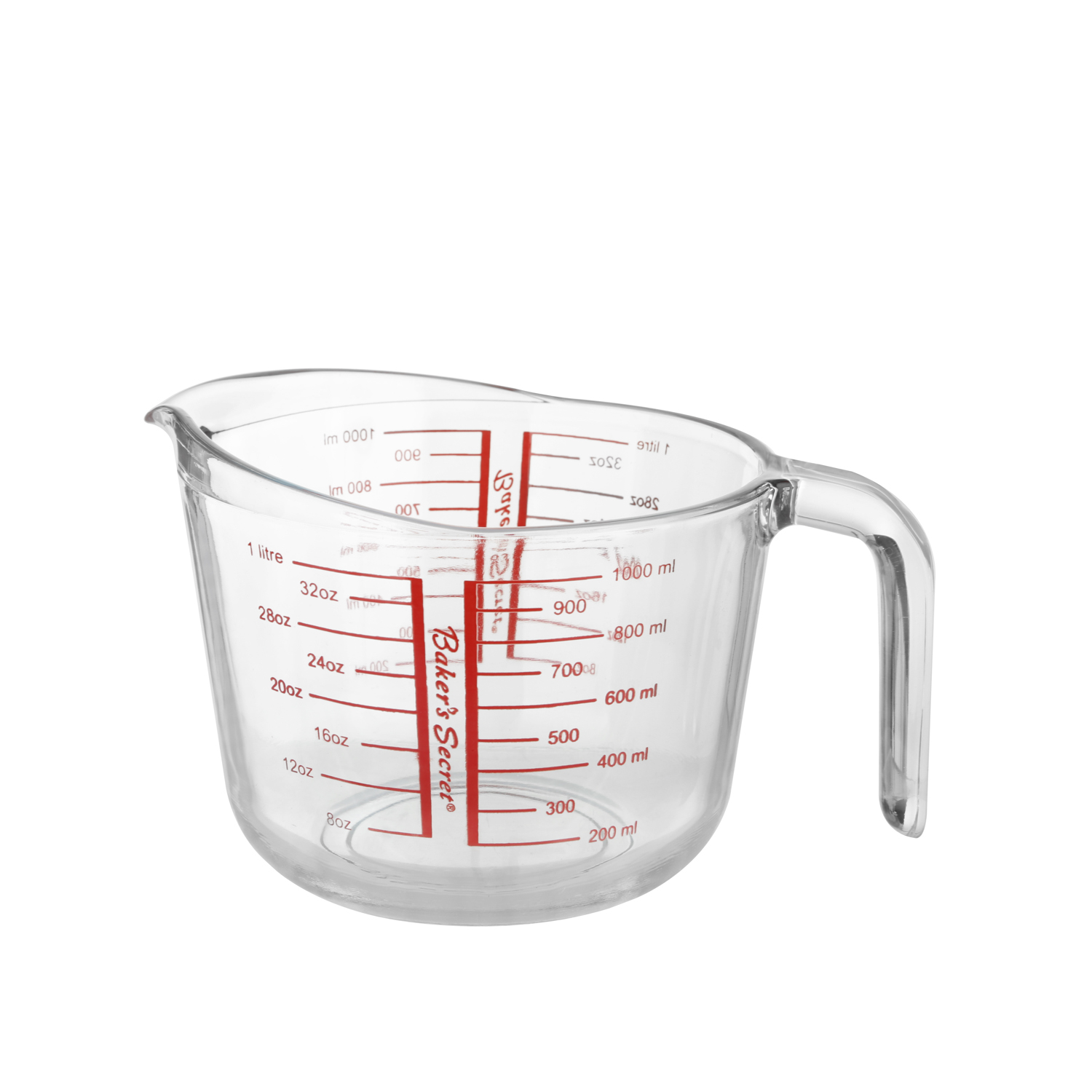 Caraffa Graduata 1 Litro in Vetro Baker's Secret