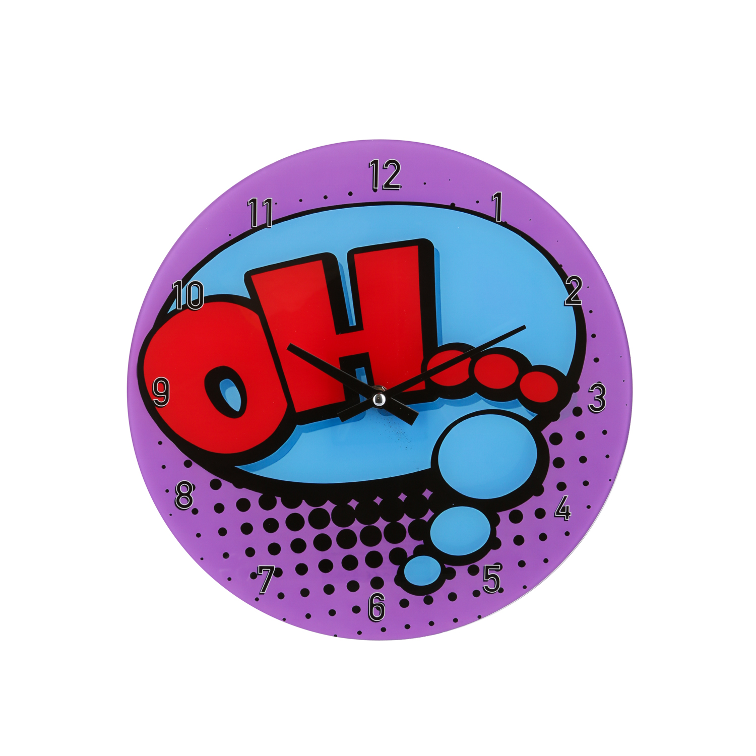 Orologio da parete 30 cm fumetto viola Oh