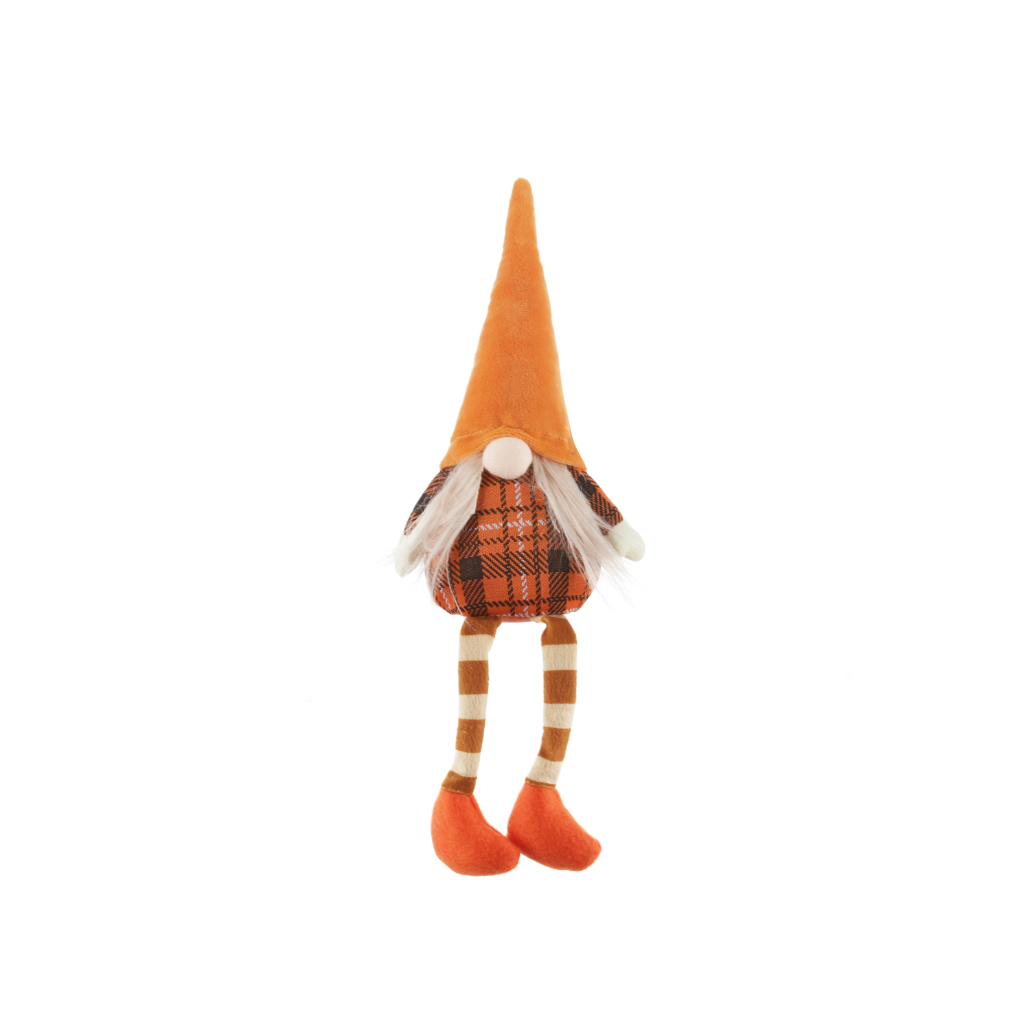 Gnomo autunno gambemolli 30 cm cappello a punta