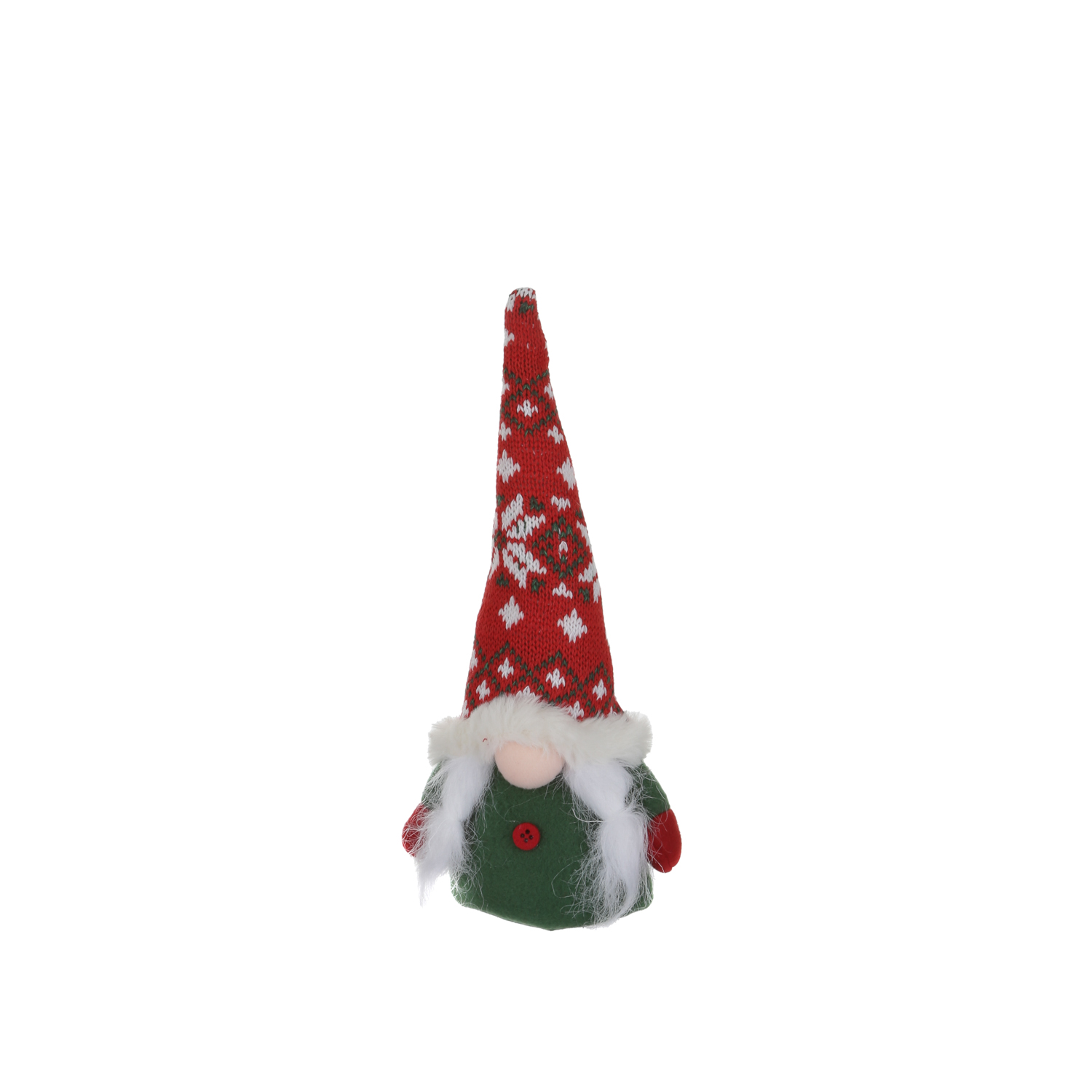 Gnomo Natale fermaporta 26 cm cappello rosso