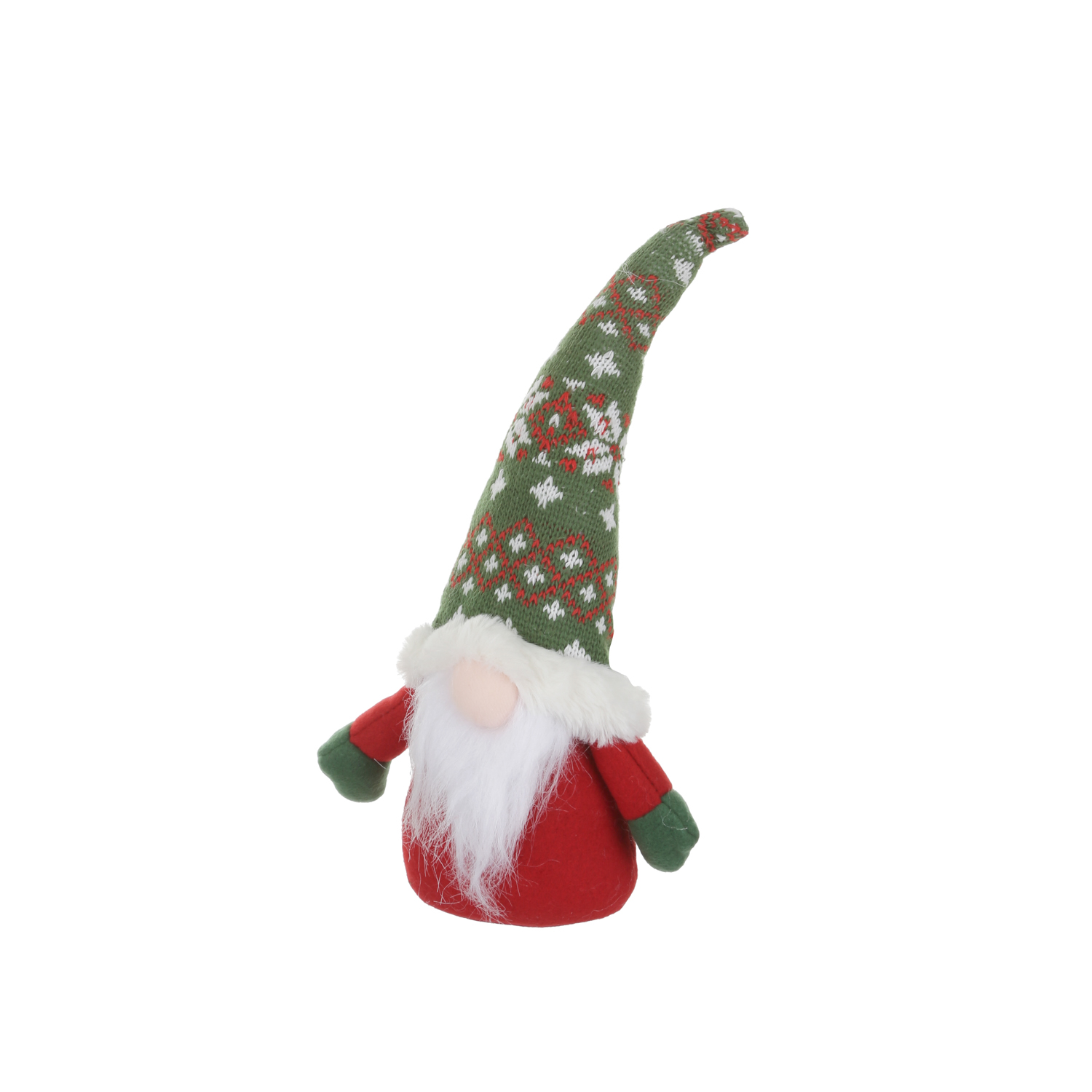 Gnomo Natale fermaporta 33 cm cappello verde