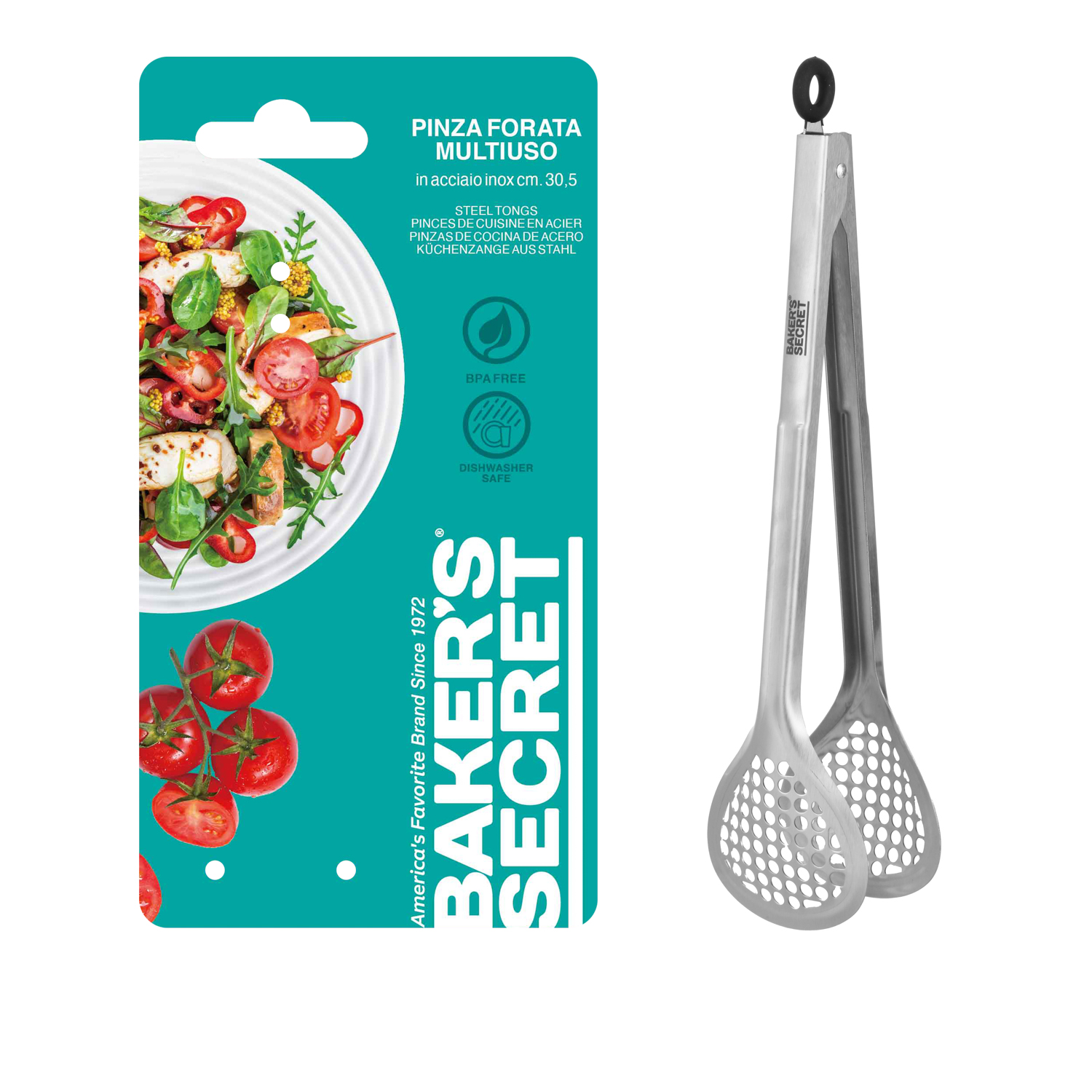 Pinza da cucina in acciaio 30 cm Baker's Secret