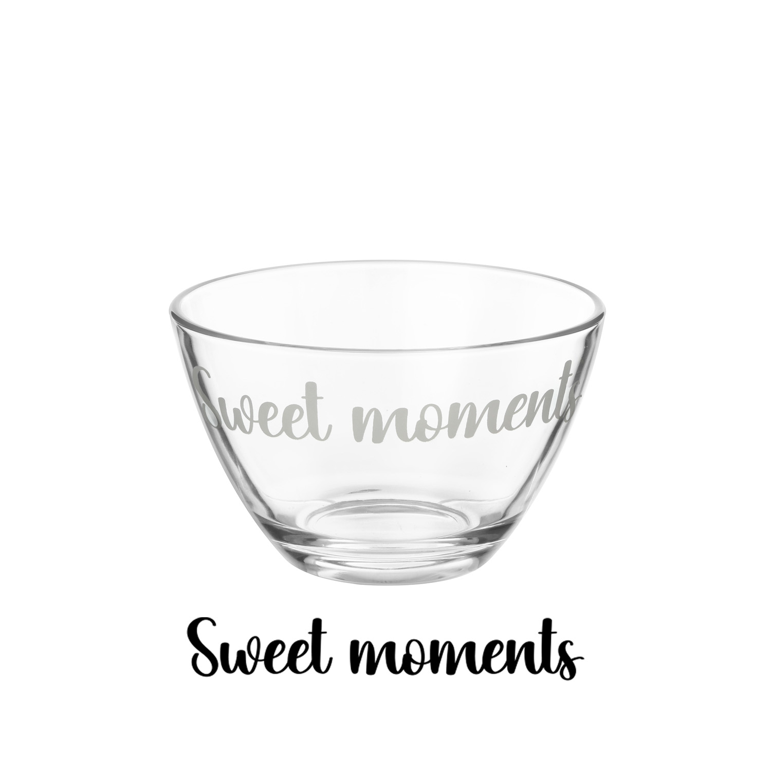 Coppetta vetro scritta Sweet Moments 450 ml