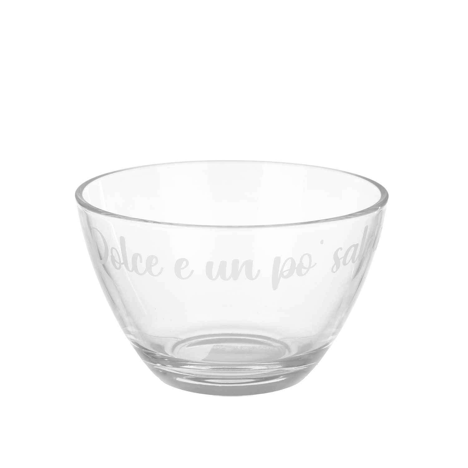 Coppetta vetro 450 ml scritta Writty