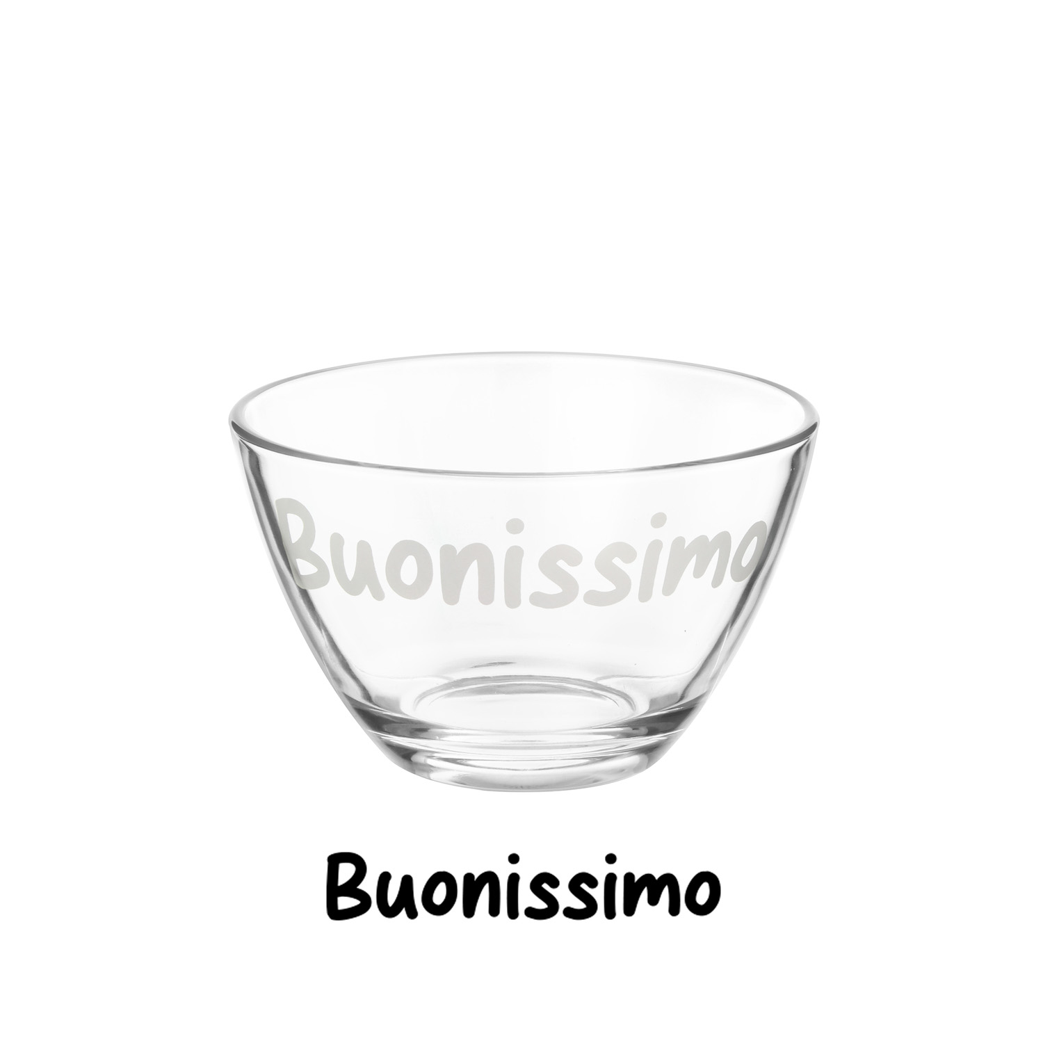 Coppetta vetro scritta Buonissimo 680 ml