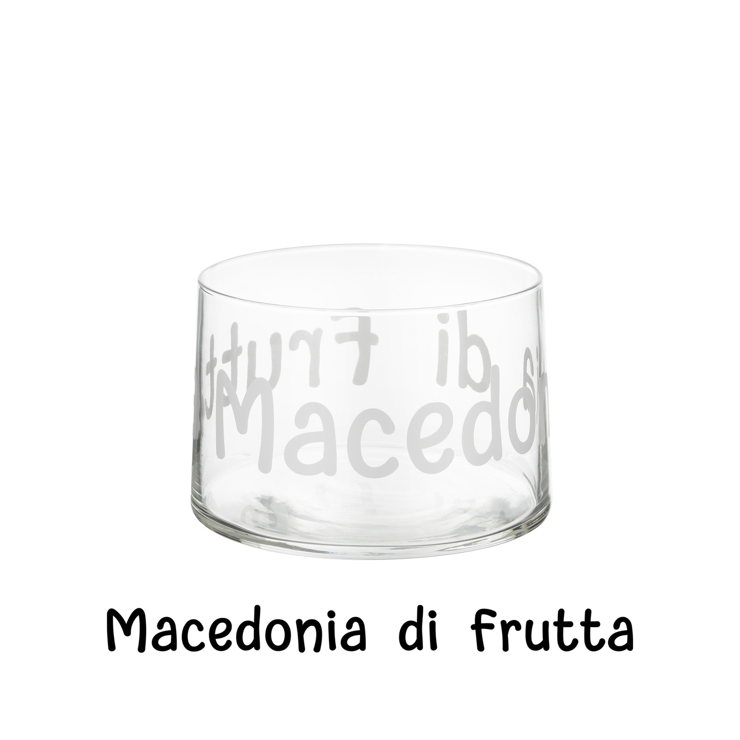 Coppetta vetro scritta Macedonia 460 ml