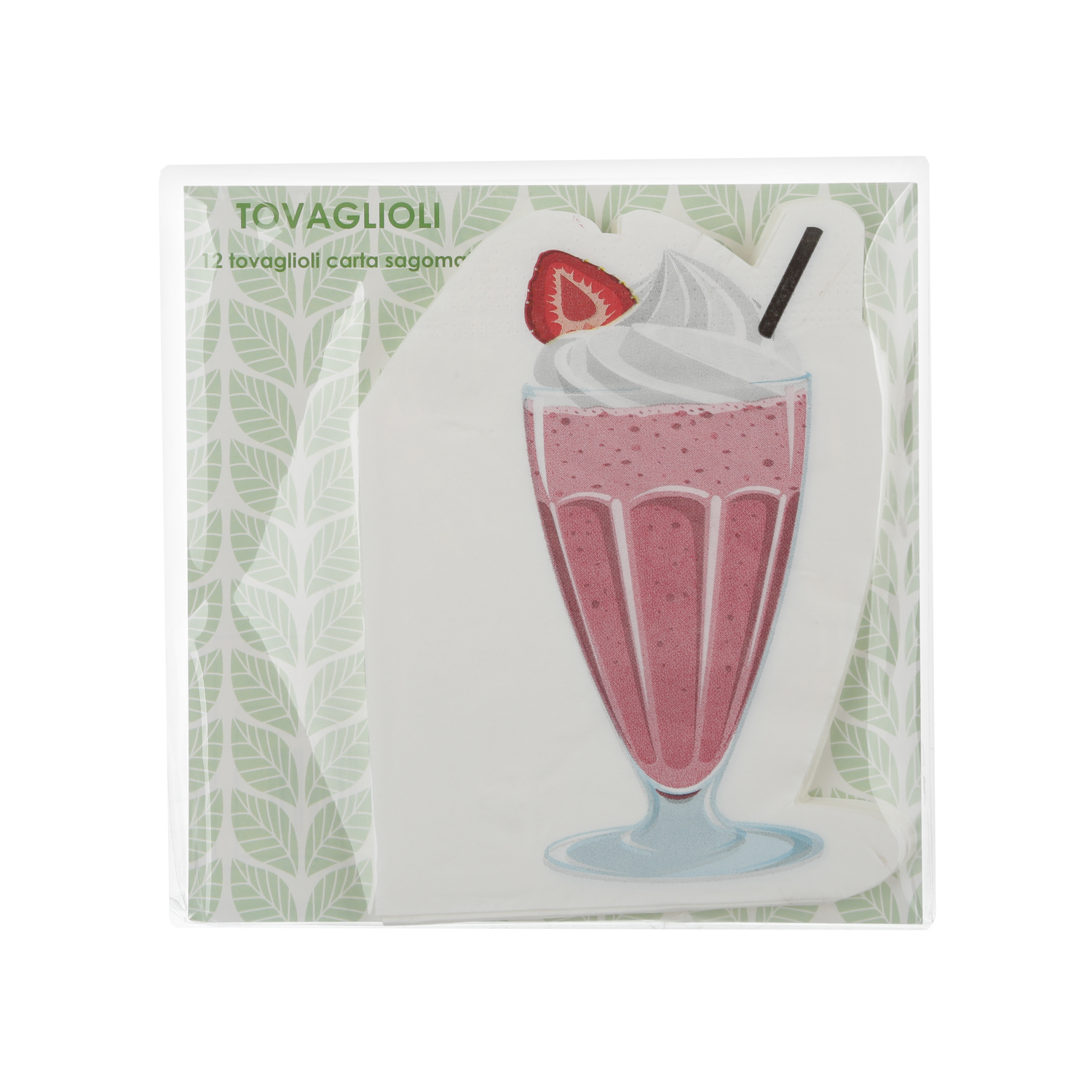 Set 12 tovaglioli gelato alla fragola in carta