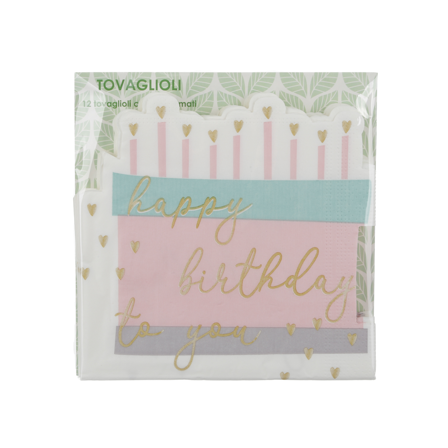 Set 12 tovaglioli happy birthday in carta