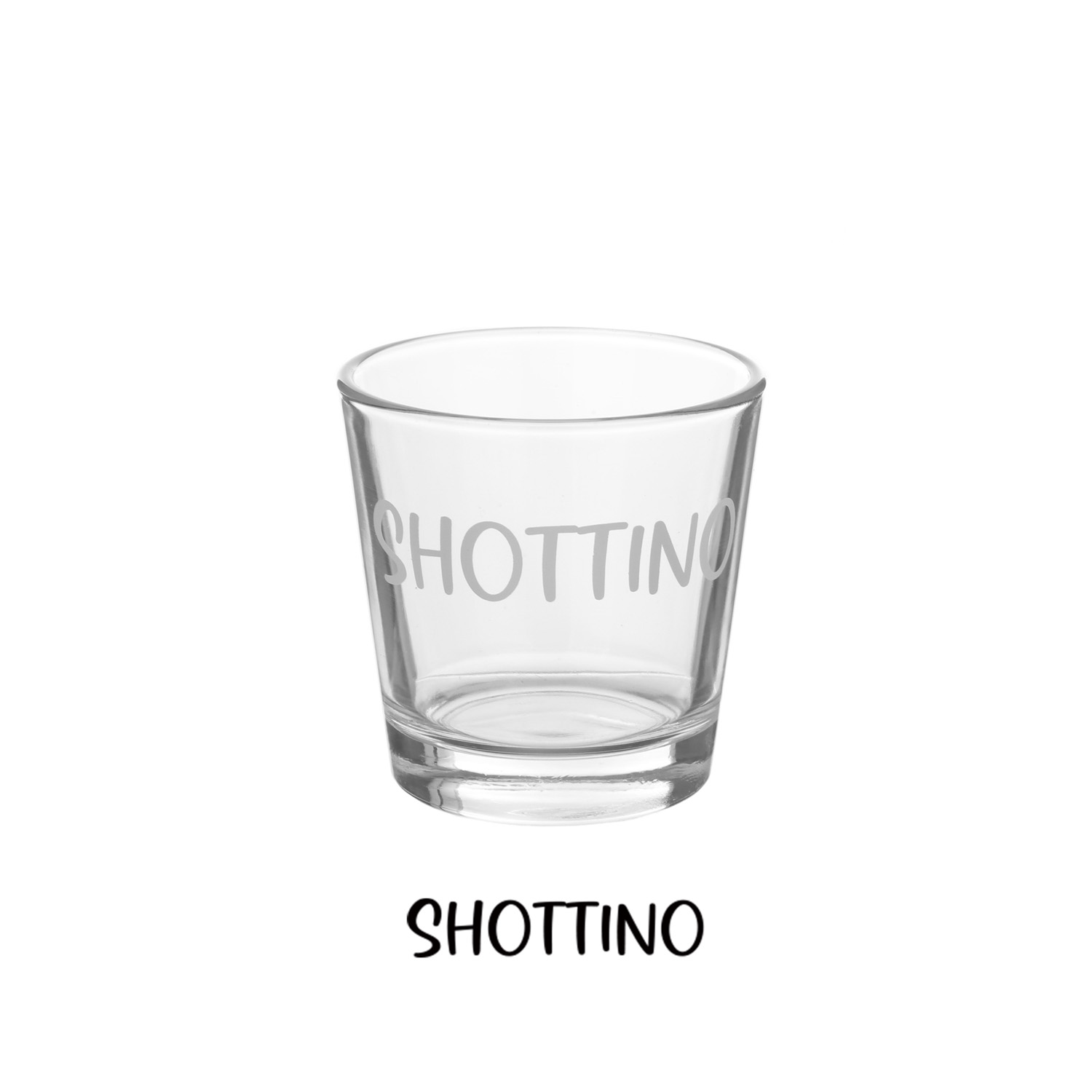 Bicchierino shot vetro scritta Shottino 110 ml