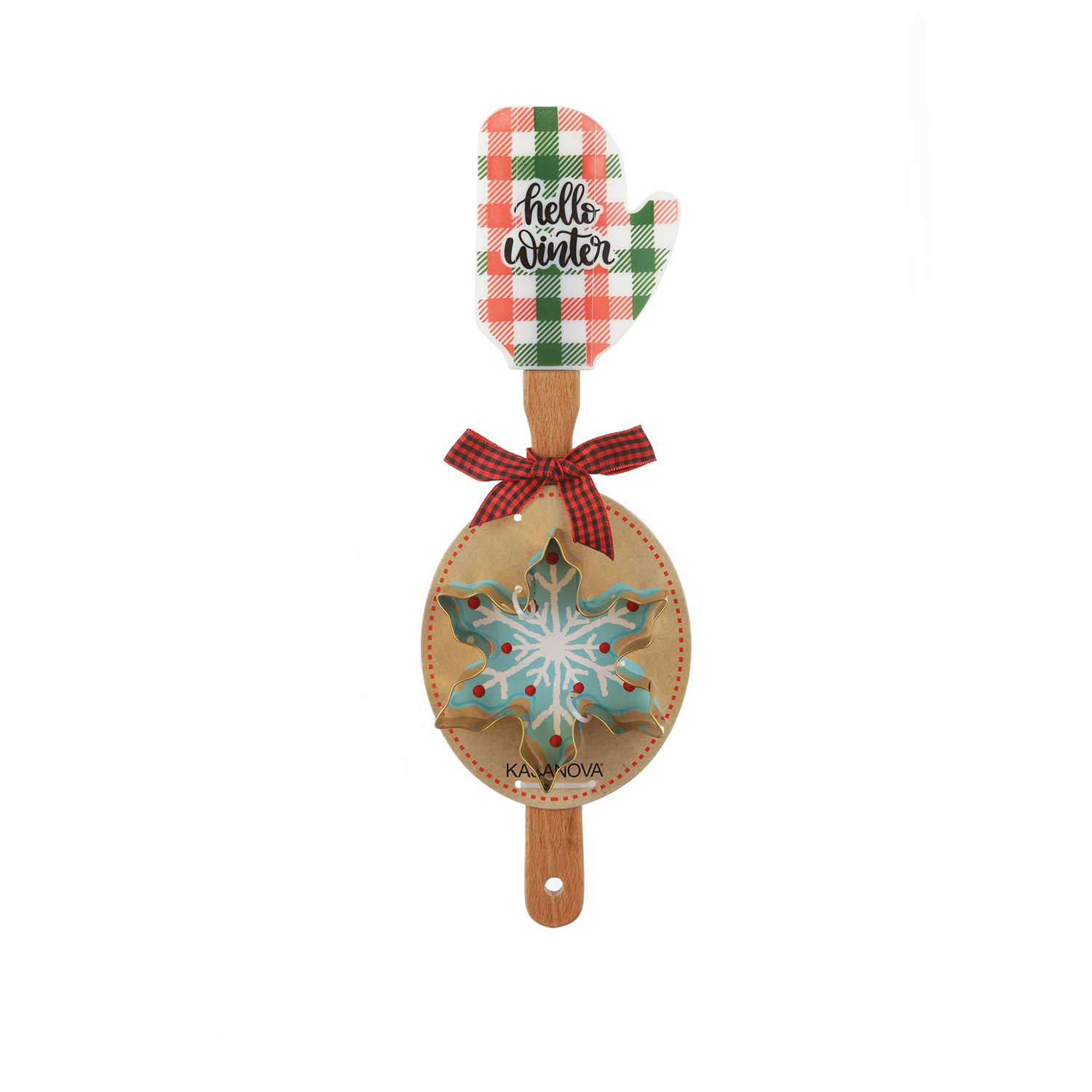 Set spatola e formina fiocco neve tagliabiscotti