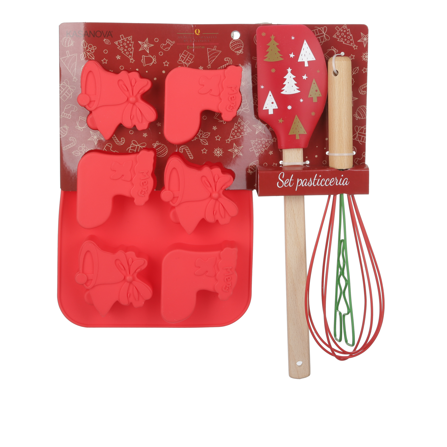 Set Completo per Pasticceria: Frusta, Spatola e Stampini
