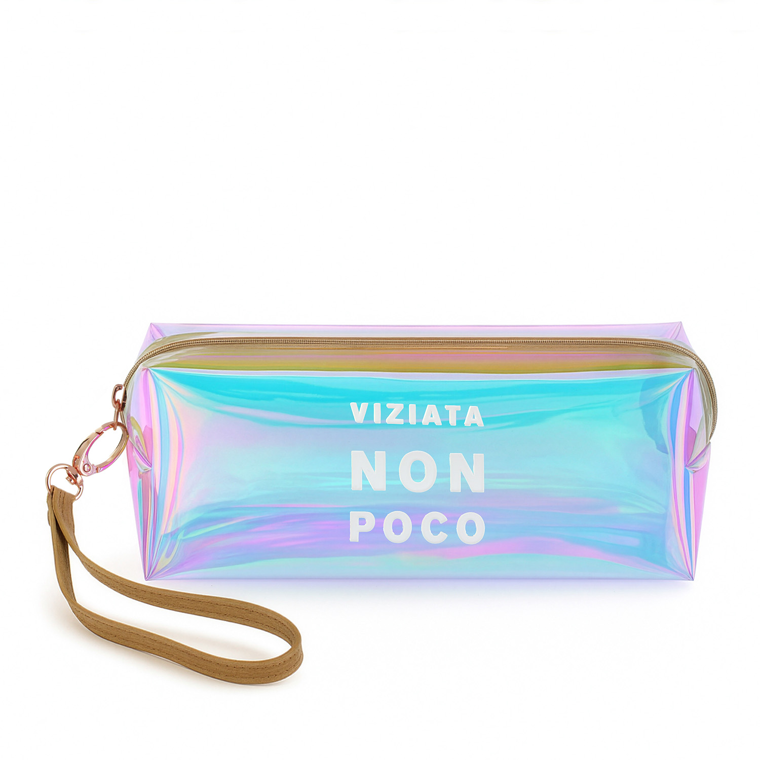 Beauty case astuccio iridescente scritta Viziata