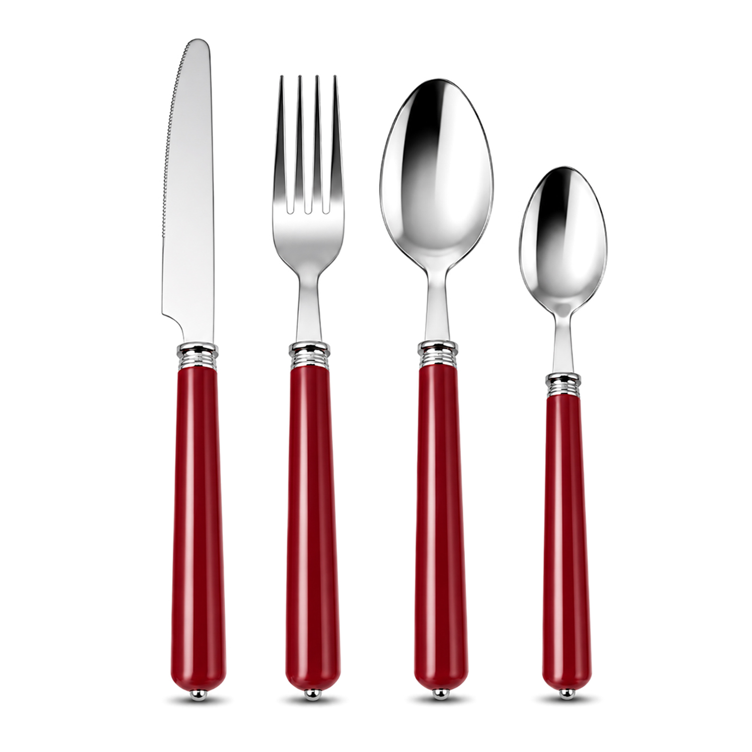 Set 24 posate Country bourdeaux