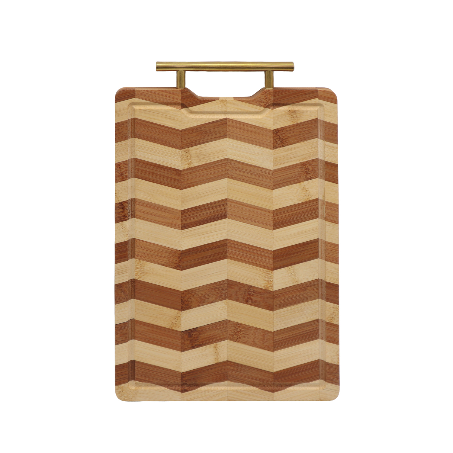 Tagliere 39,5x24 cm bambù bicolore con manico