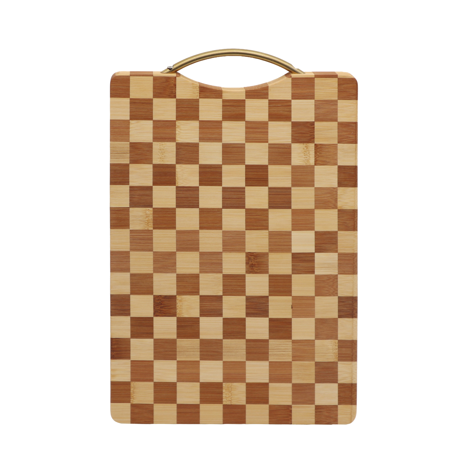 Tagliere 39,5x24 cm bambù scacchiera con manico