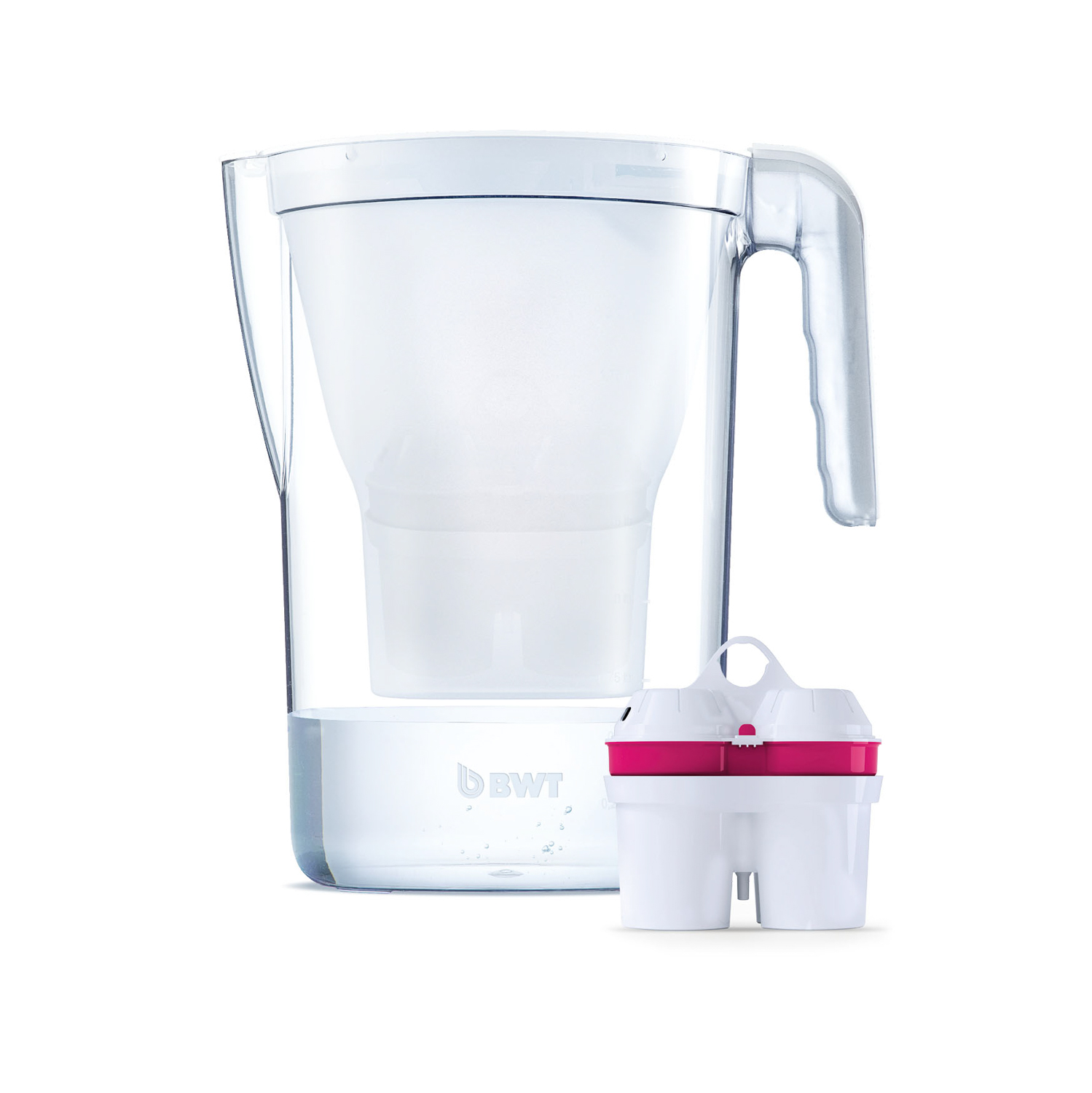 Caraffa filtrante 2,6 litri con timer manuale Vida bianca BWT