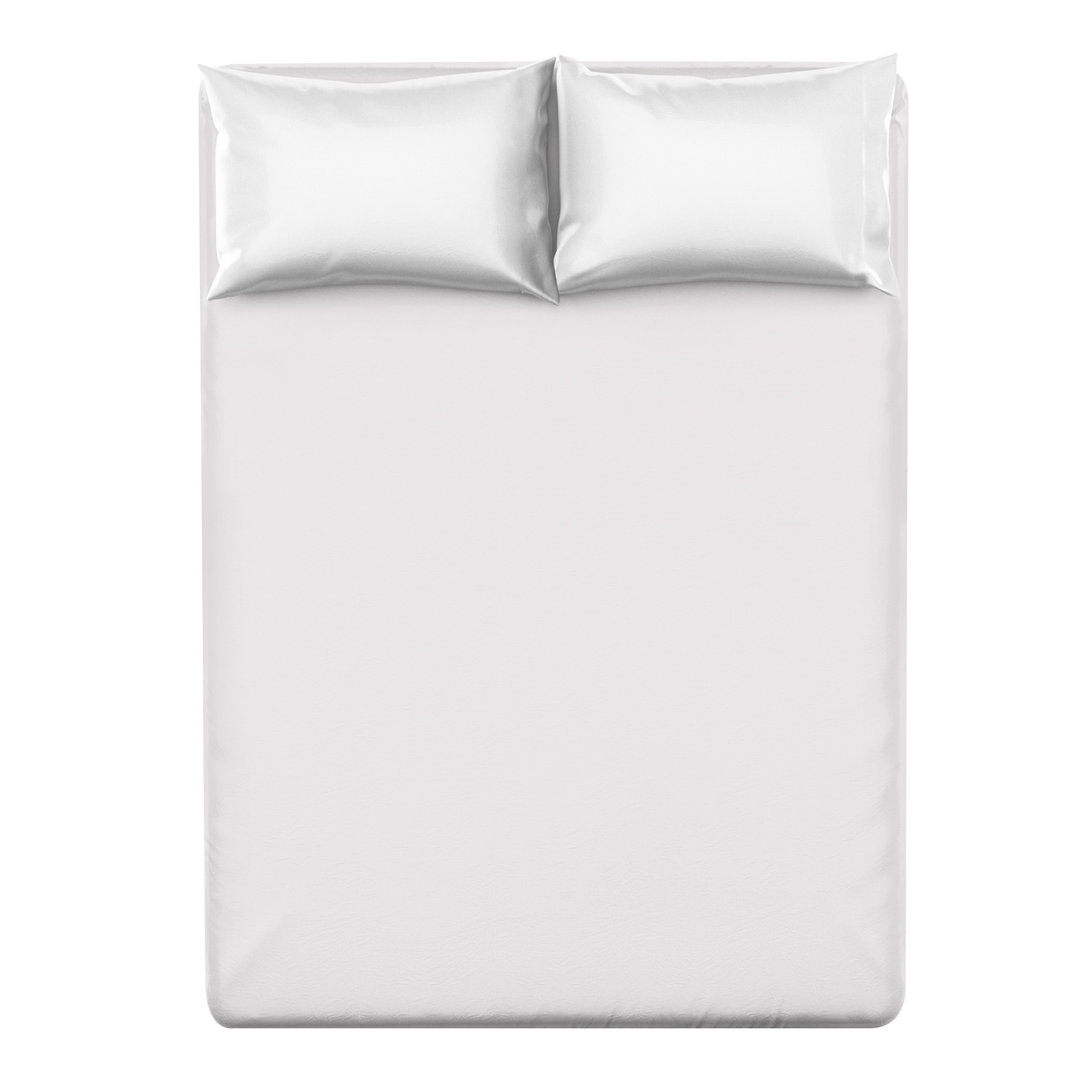 Lenzuolo matrimoniale con angoli bianco in cotone