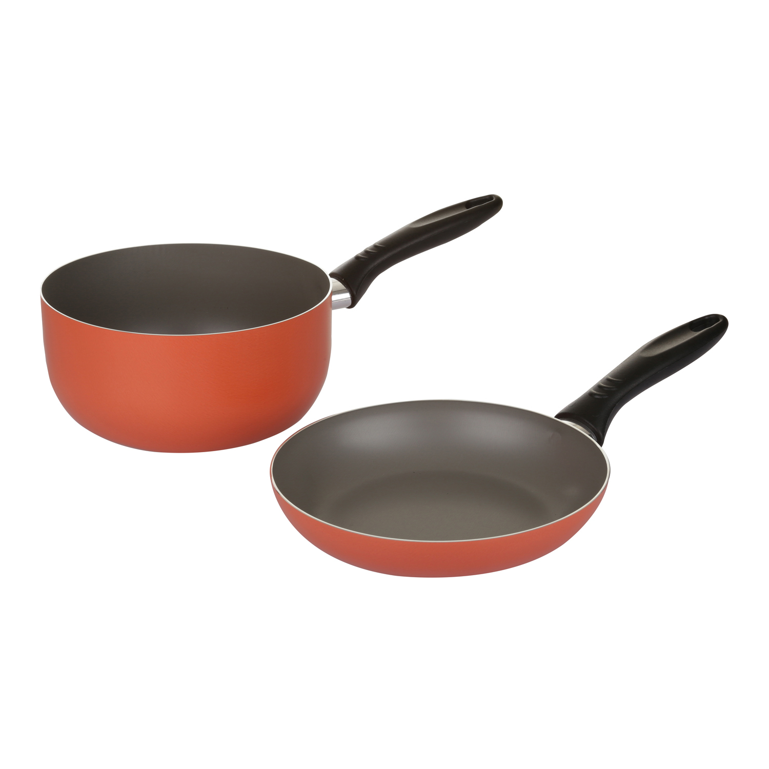 Set padella e casseruola arancio scuro