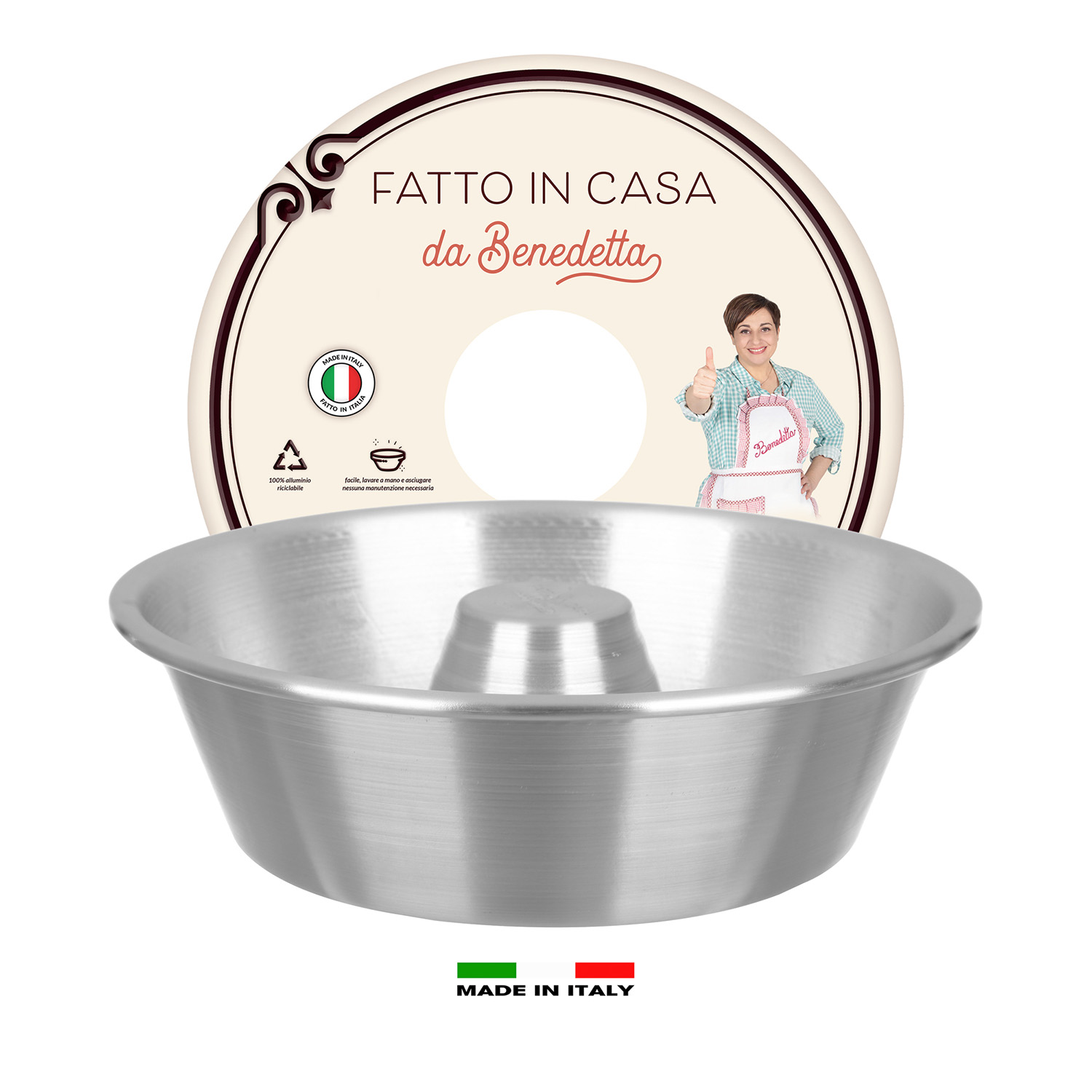 Stampo ciambella con cono 24 cm Fatto in casa da Benedetta alluminio