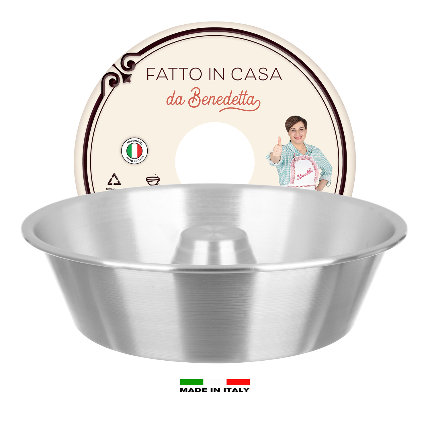 Stampo ciambella con cono 28 cm Fatto in casa da Benedetta alluminio