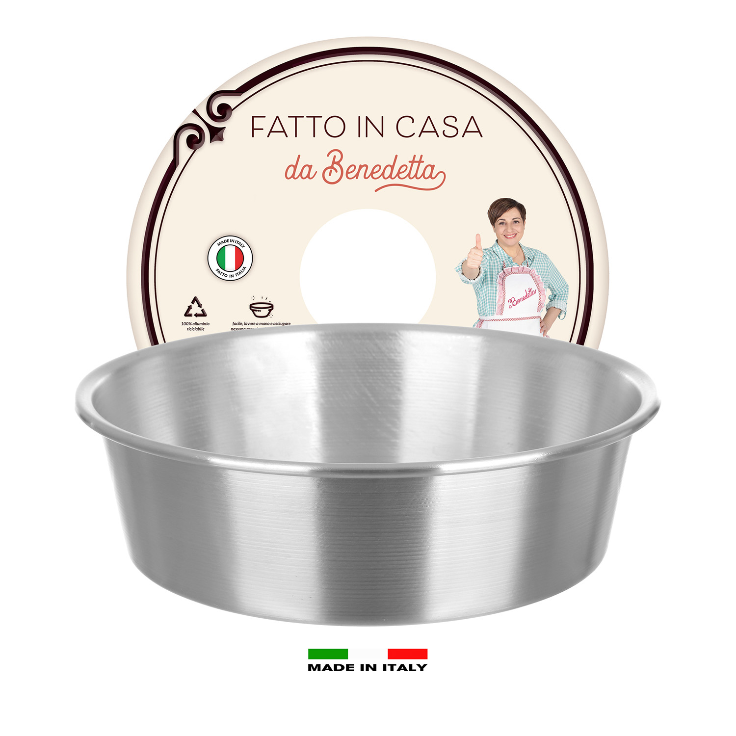 Tortiera alta 24 cm Fatto in casa da Benedetta alluminio