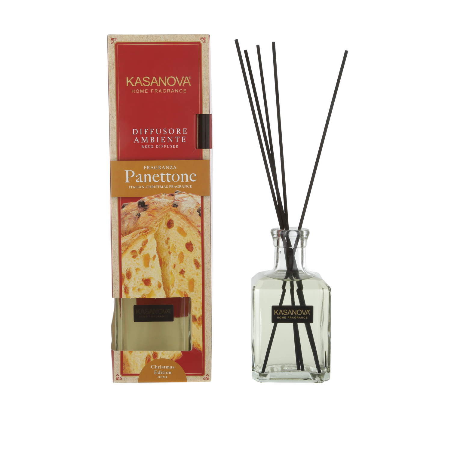 Diffusore per ambienti 250 ml Panettone con bastoncini